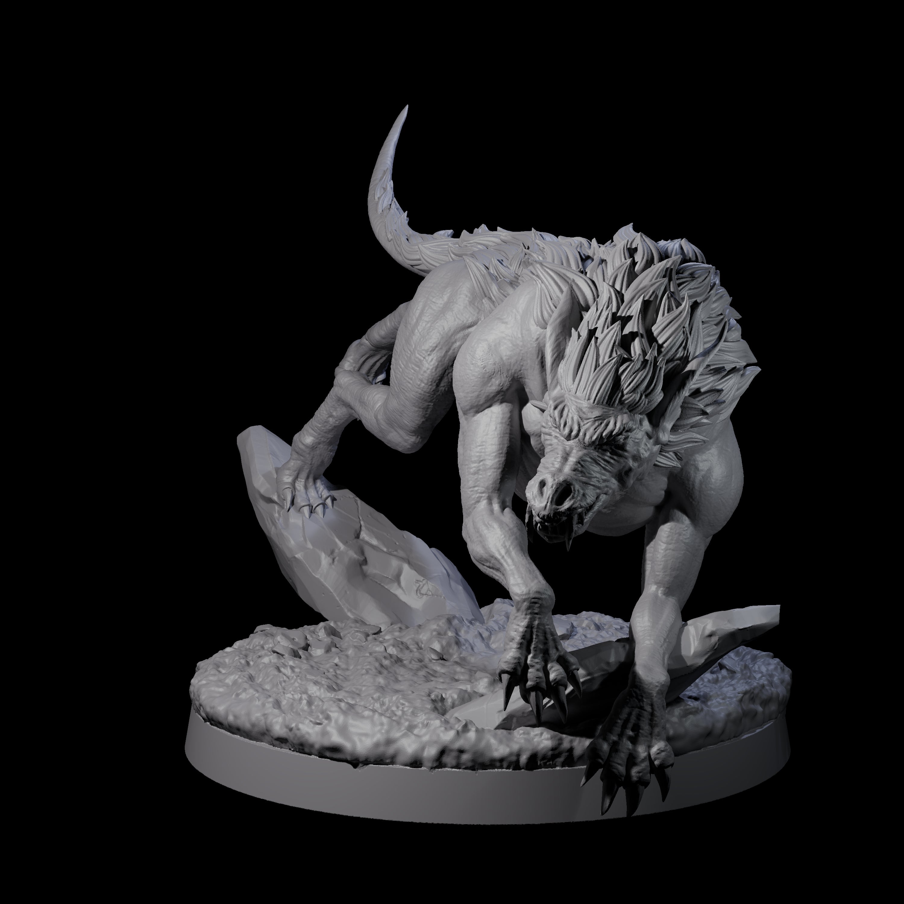 Dastardly Worg B Miniature for Dungeons and Dragons, Pathfinder or other TTRPGs