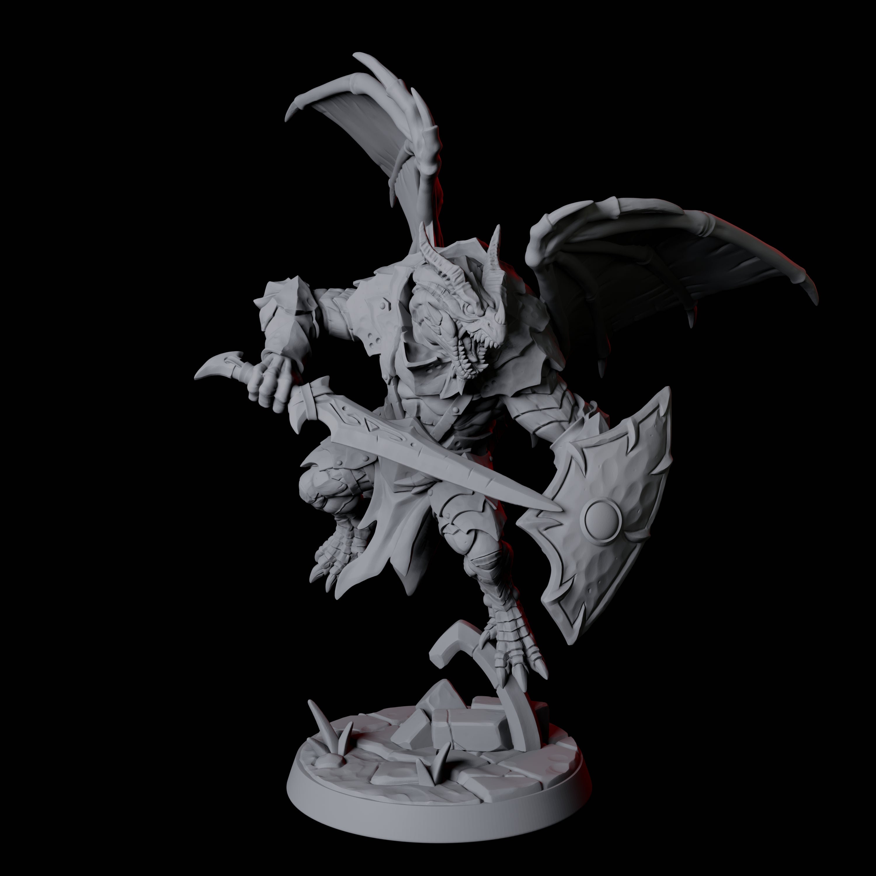 Dauntless Dragonborn Fighter A Miniature for Dungeons and Dragons, Pathfinder or other TTRPGs