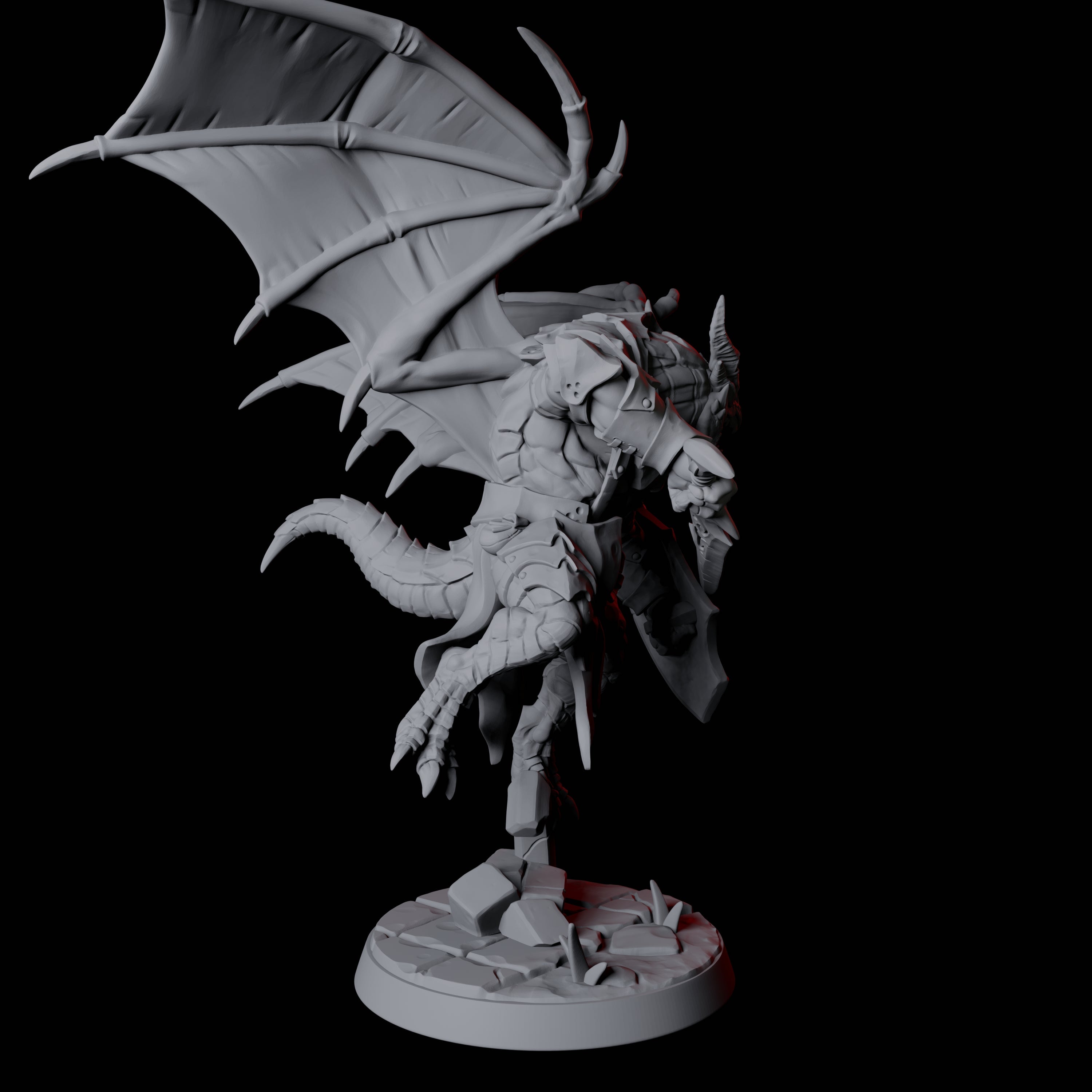 Dauntless Dragonborn Fighter A Miniature for Dungeons and Dragons, Pathfinder or other TTRPGs
