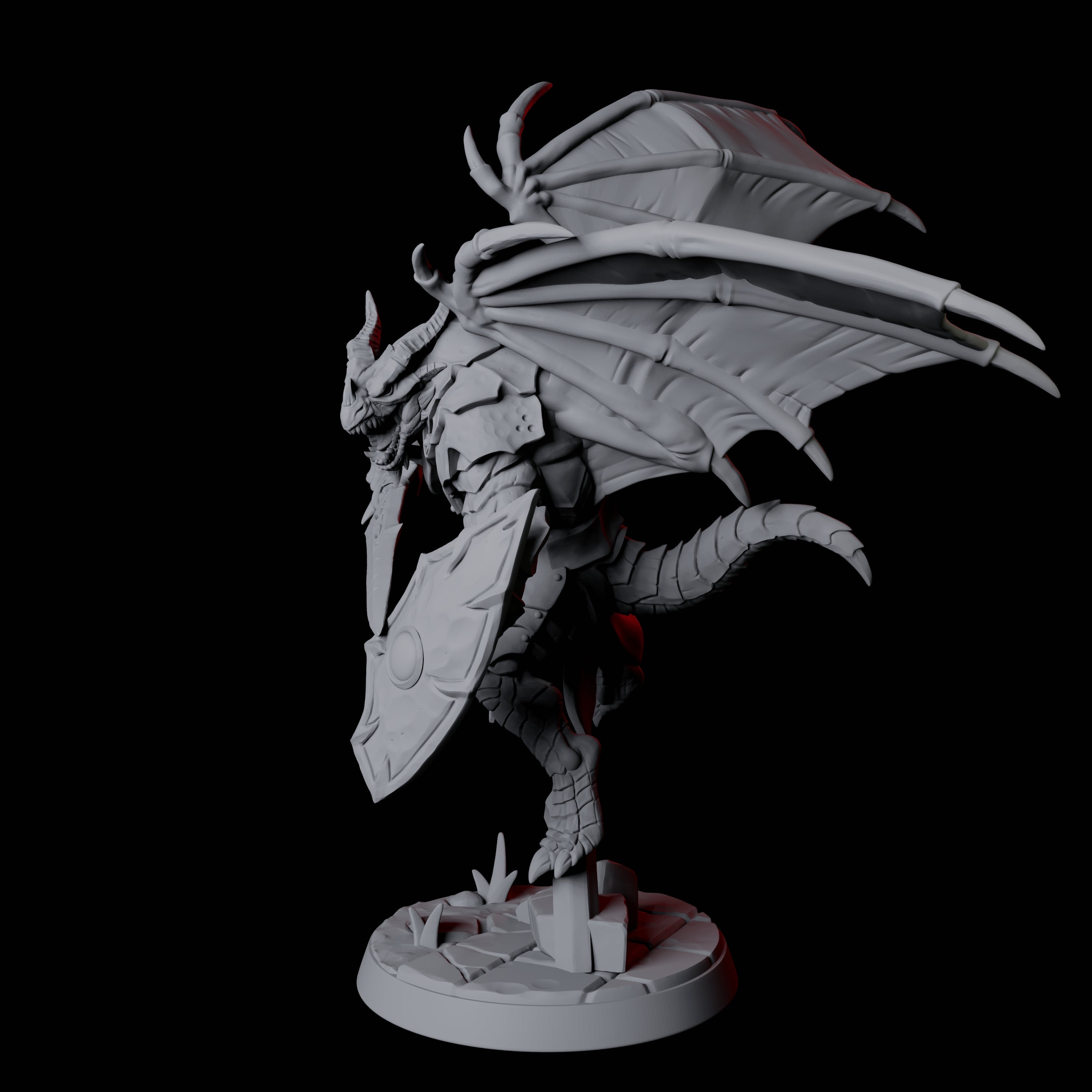Dauntless Dragonborn Fighter A Miniature for Dungeons and Dragons, Pathfinder or other TTRPGs