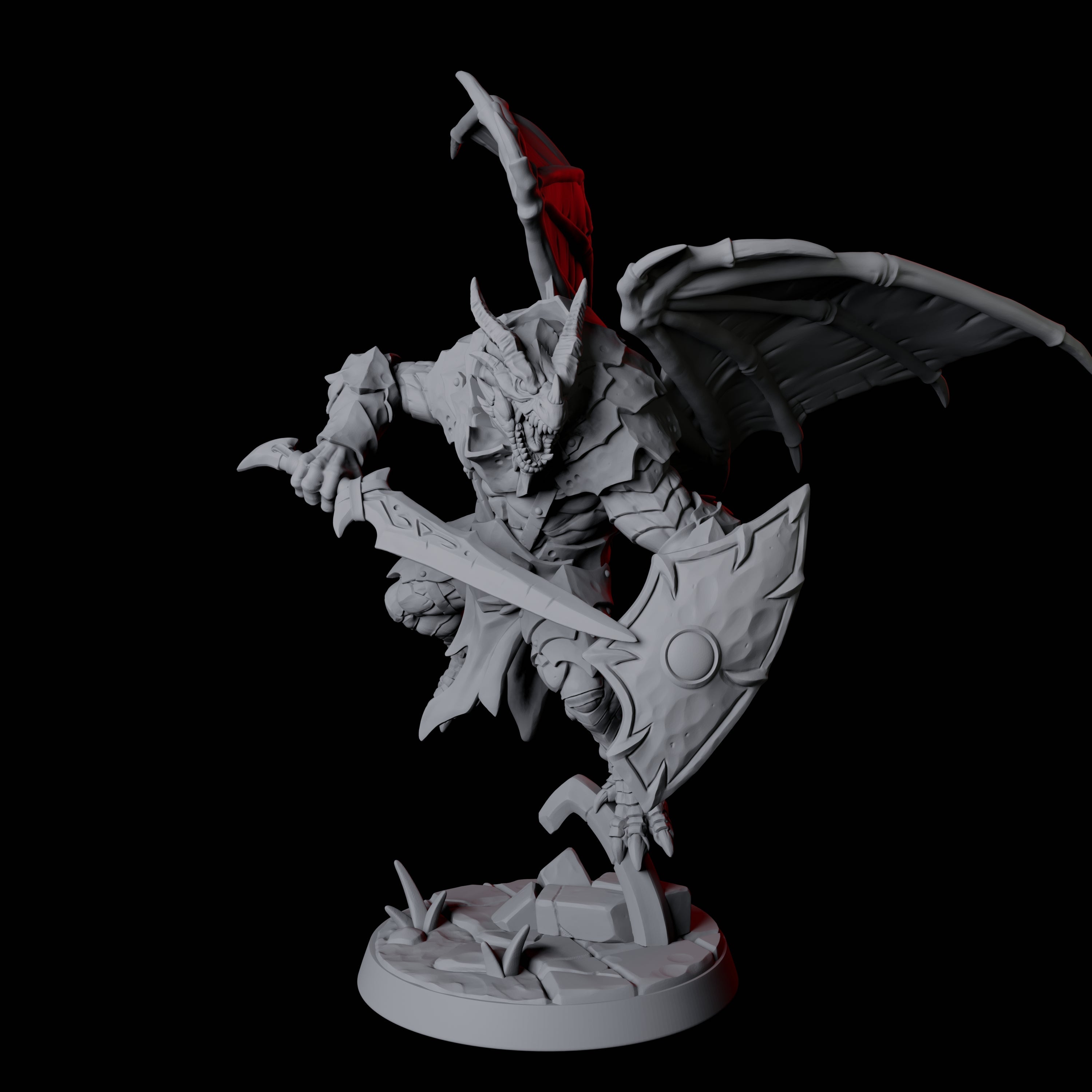 Dauntless Dragonborn Fighter A Miniature for Dungeons and Dragons, Pathfinder or other TTRPGs
