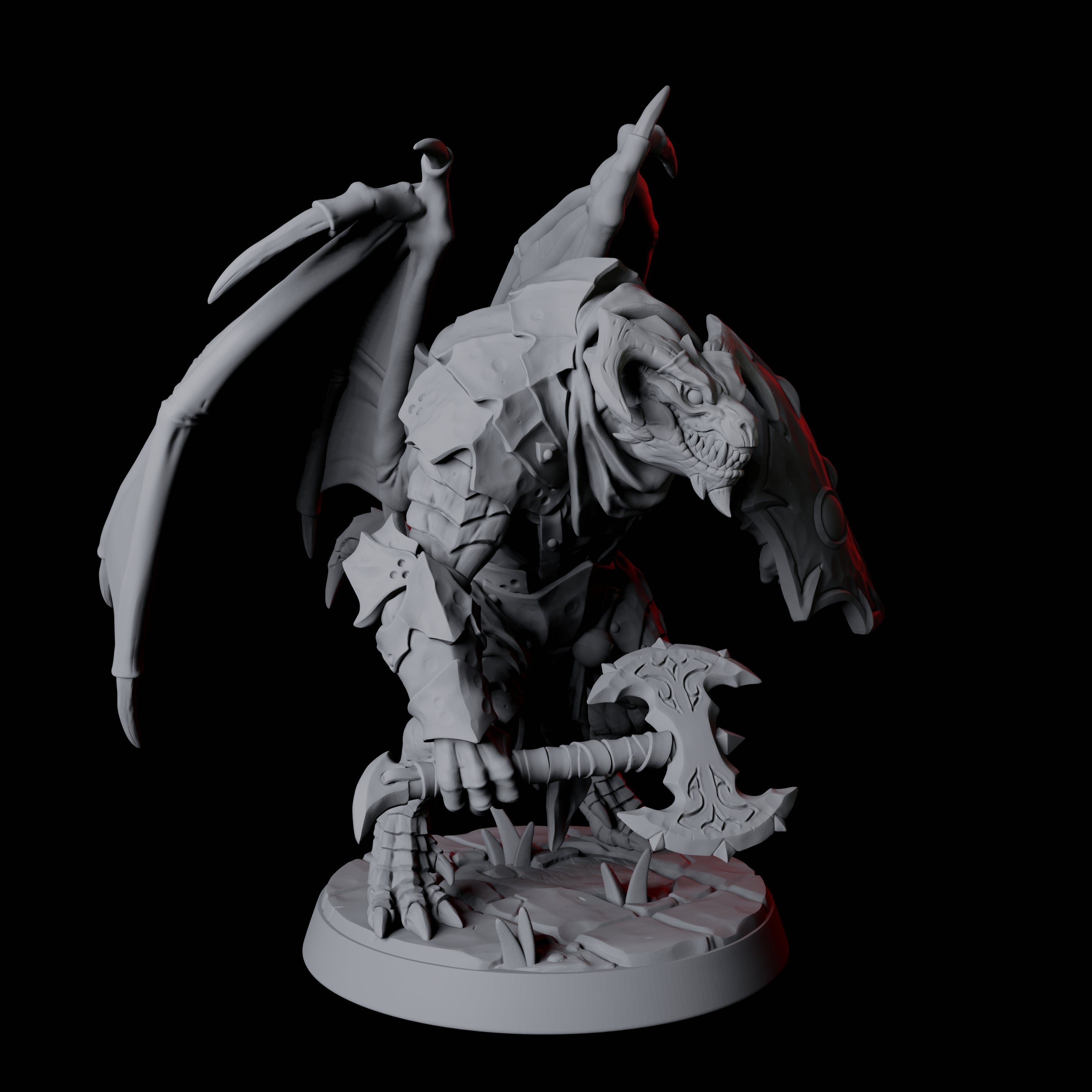 Dauntless Dragonborn Fighter B Miniature for Dungeons and Dragons, Pathfinder or other TTRPGs