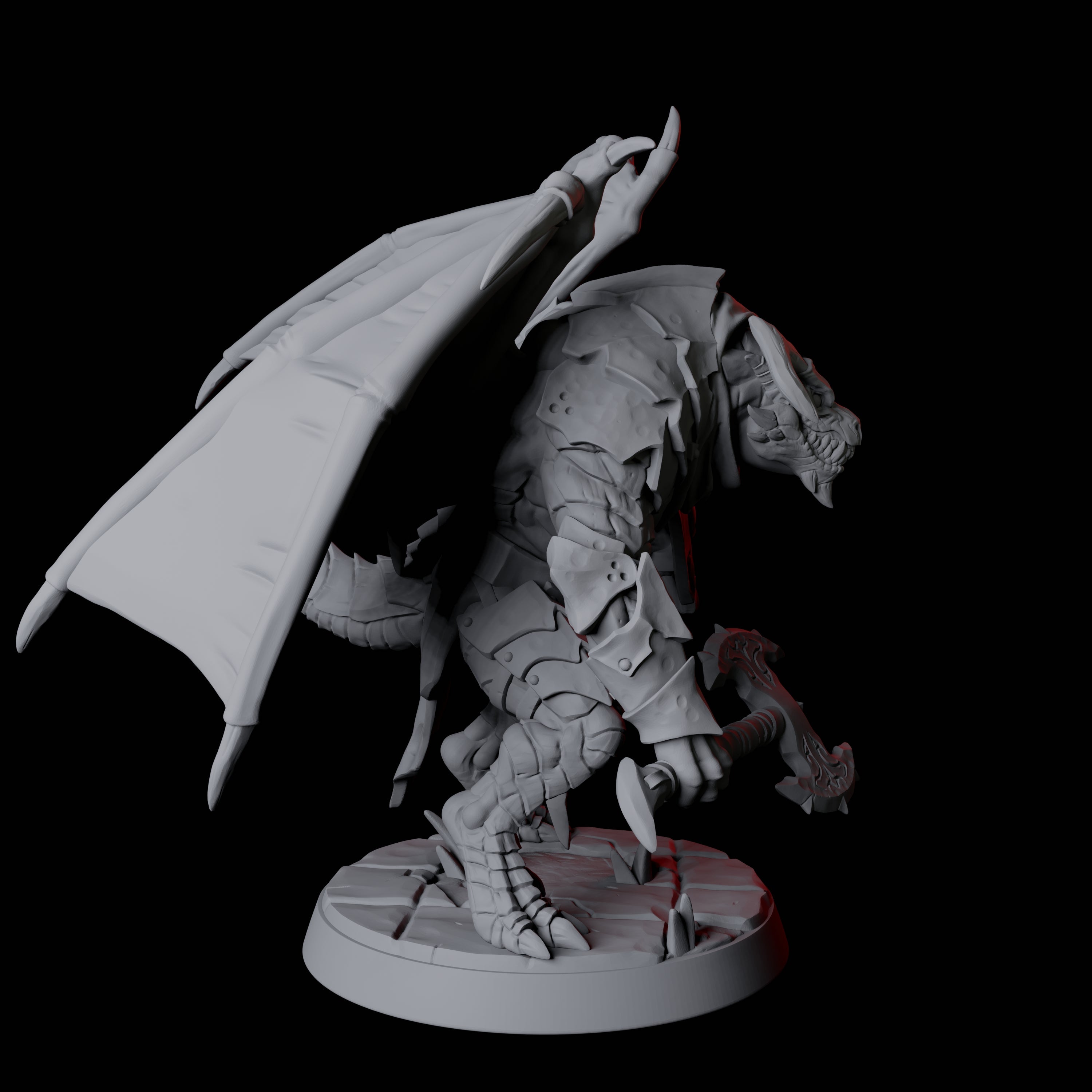 Dauntless Dragonborn Fighter B Miniature for Dungeons and Dragons, Pathfinder or other TTRPGs