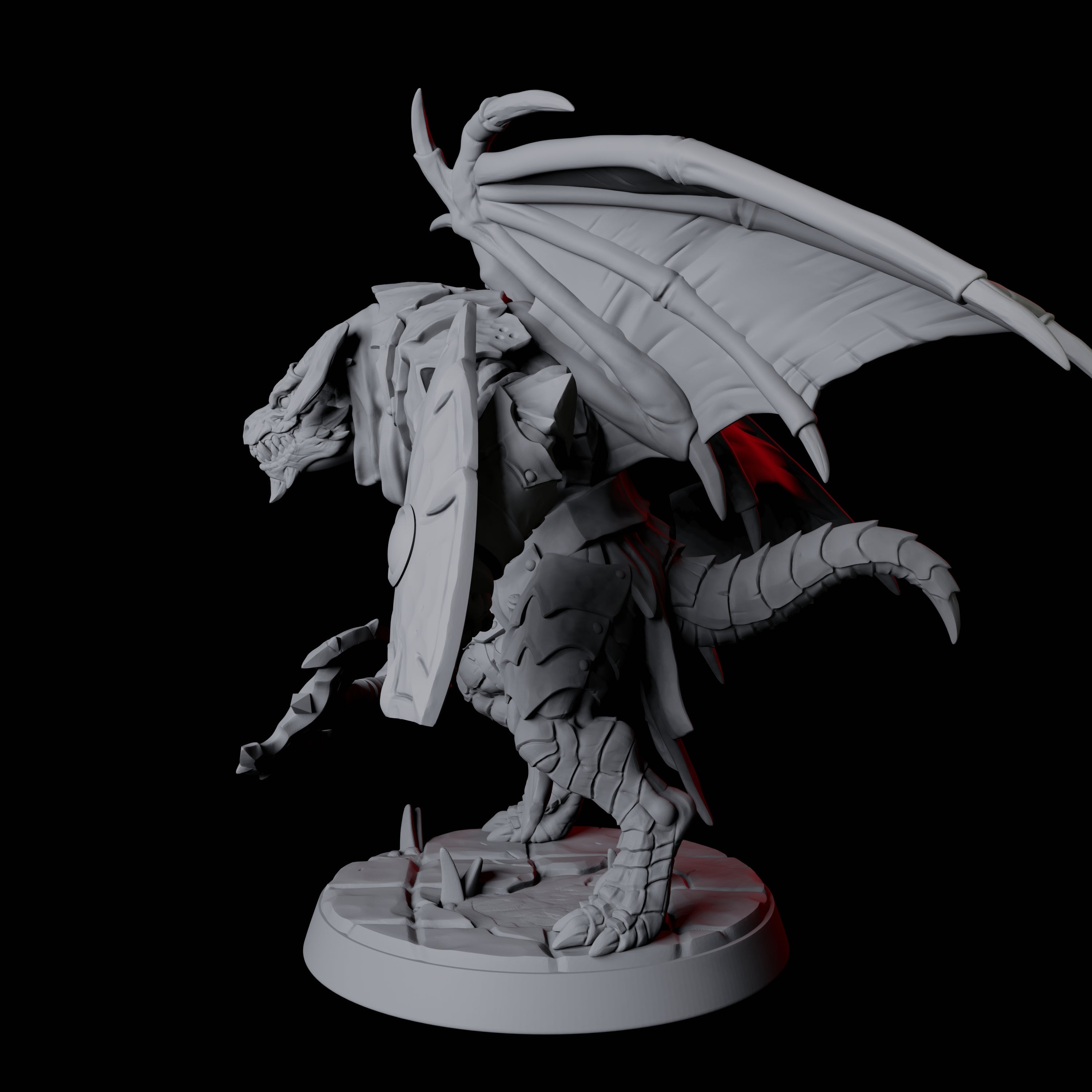 Dauntless Dragonborn Fighter B Miniature for Dungeons and Dragons, Pathfinder or other TTRPGs