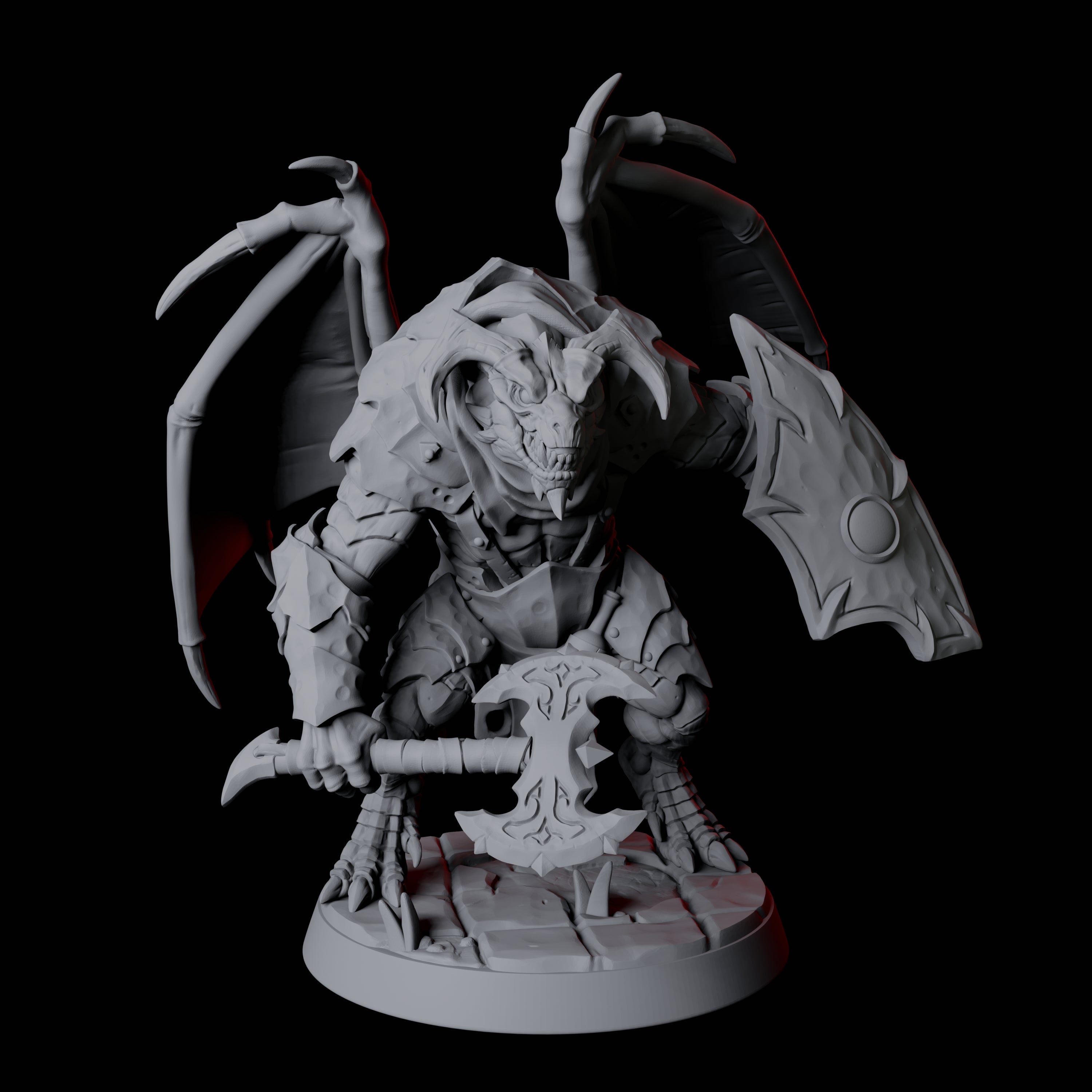 Dauntless Dragonborn Fighter B Miniature for Dungeons and Dragons, Pathfinder or other TTRPGs