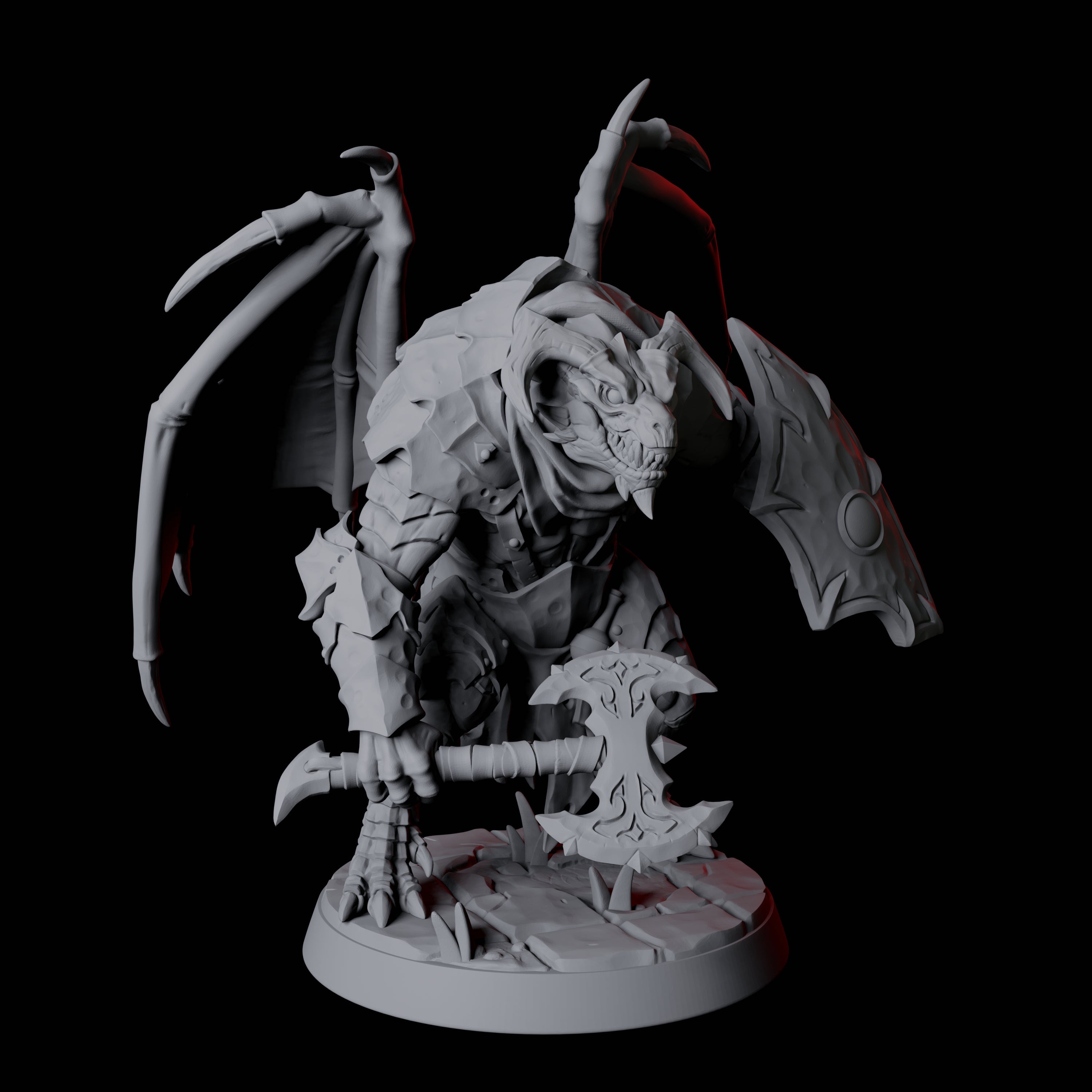 Dauntless Dragonborn Fighter B Miniature for Dungeons and Dragons, Pathfinder or other TTRPGs