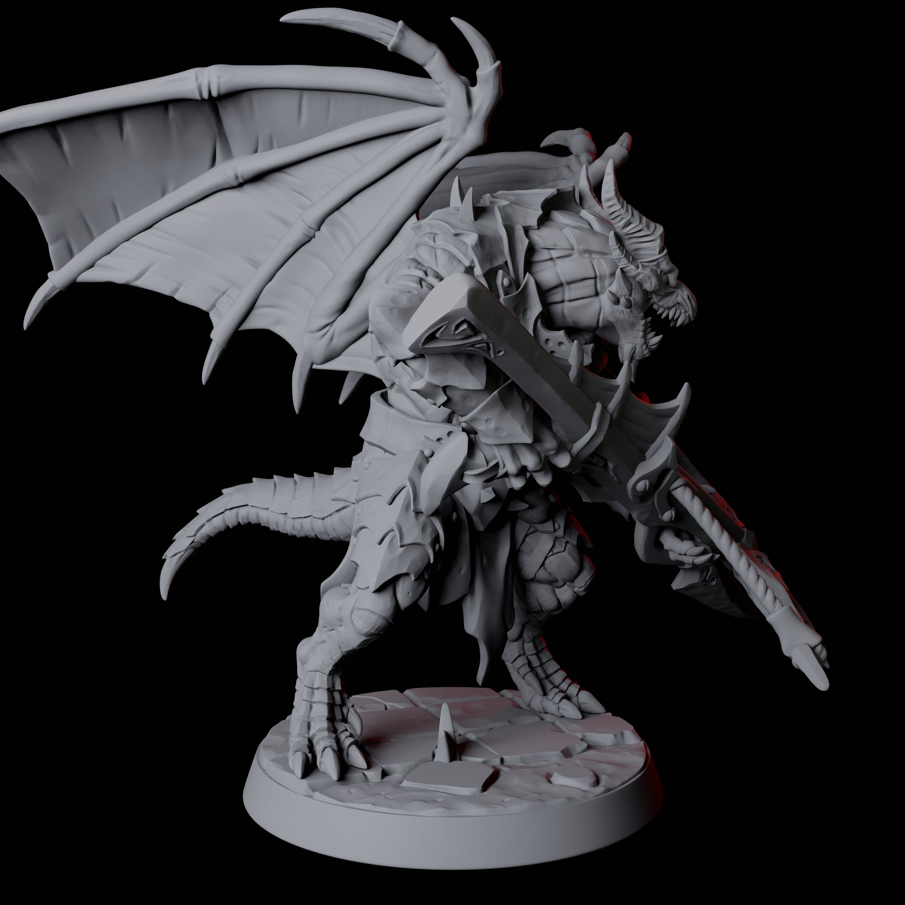 Dauntless Dragonborn Fighter C Miniature for Dungeons and Dragons, Pathfinder or other TTRPGs