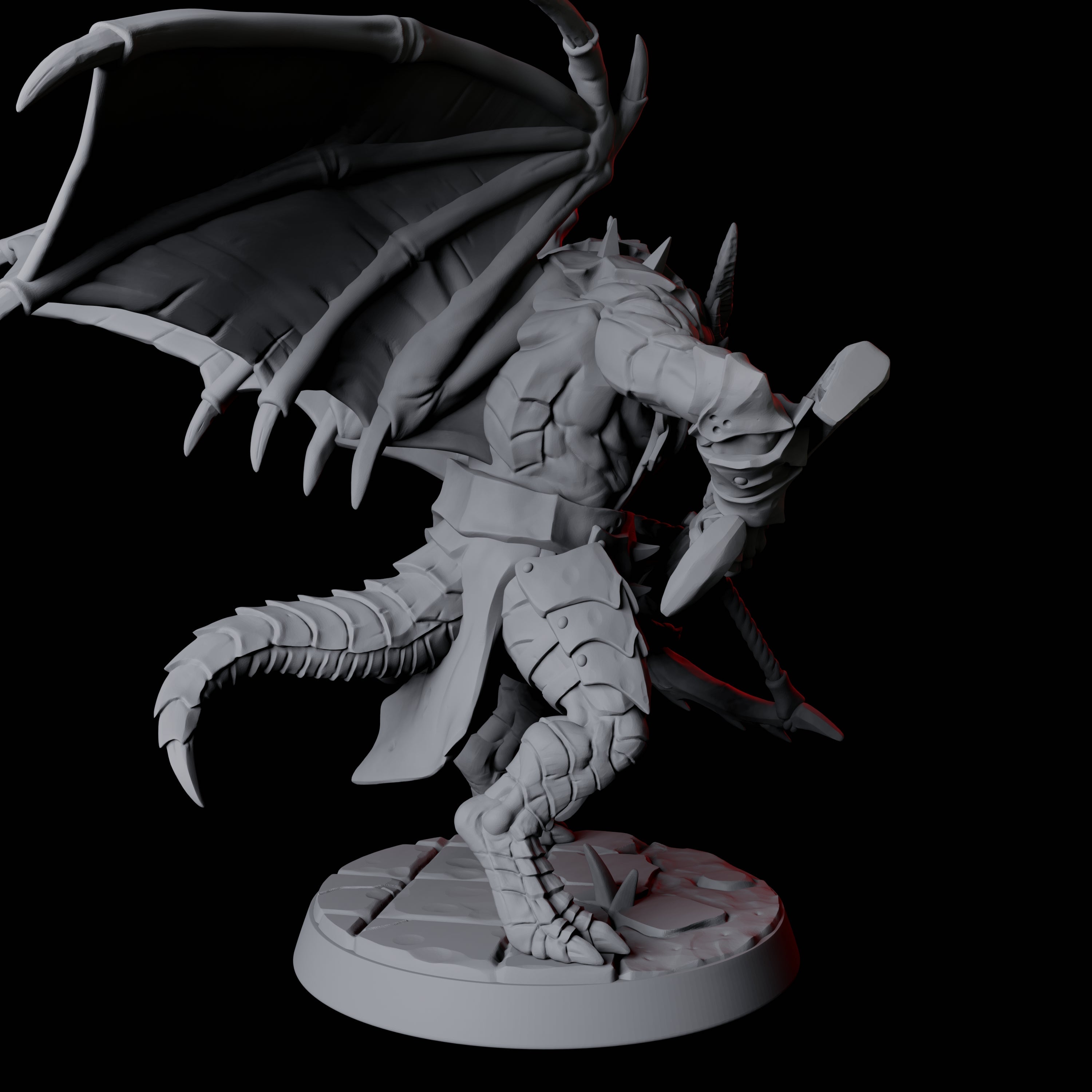 Dauntless Dragonborn Fighter C Miniature for Dungeons and Dragons, Pathfinder or other TTRPGs