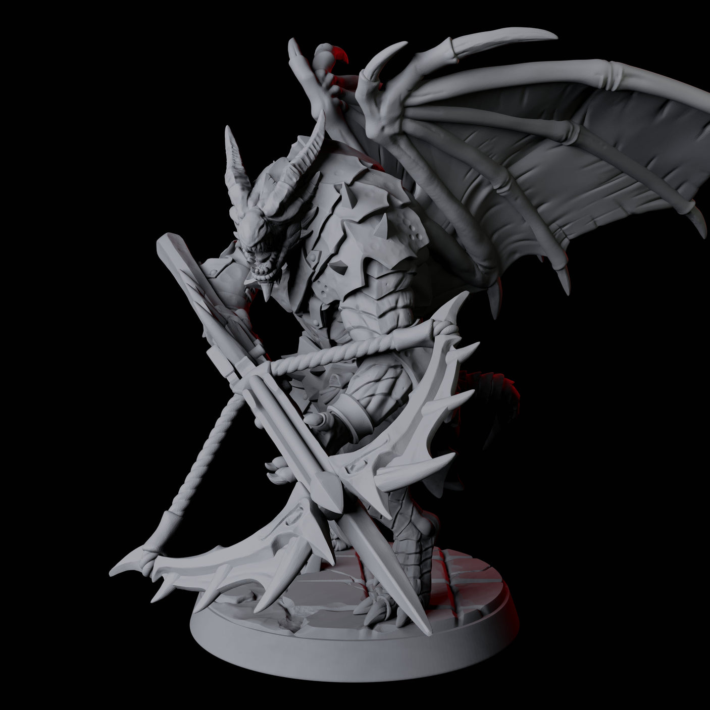 Dauntless Dragonborn Fighter C Miniature for Dungeons and Dragons, Pathfinder or other TTRPGs