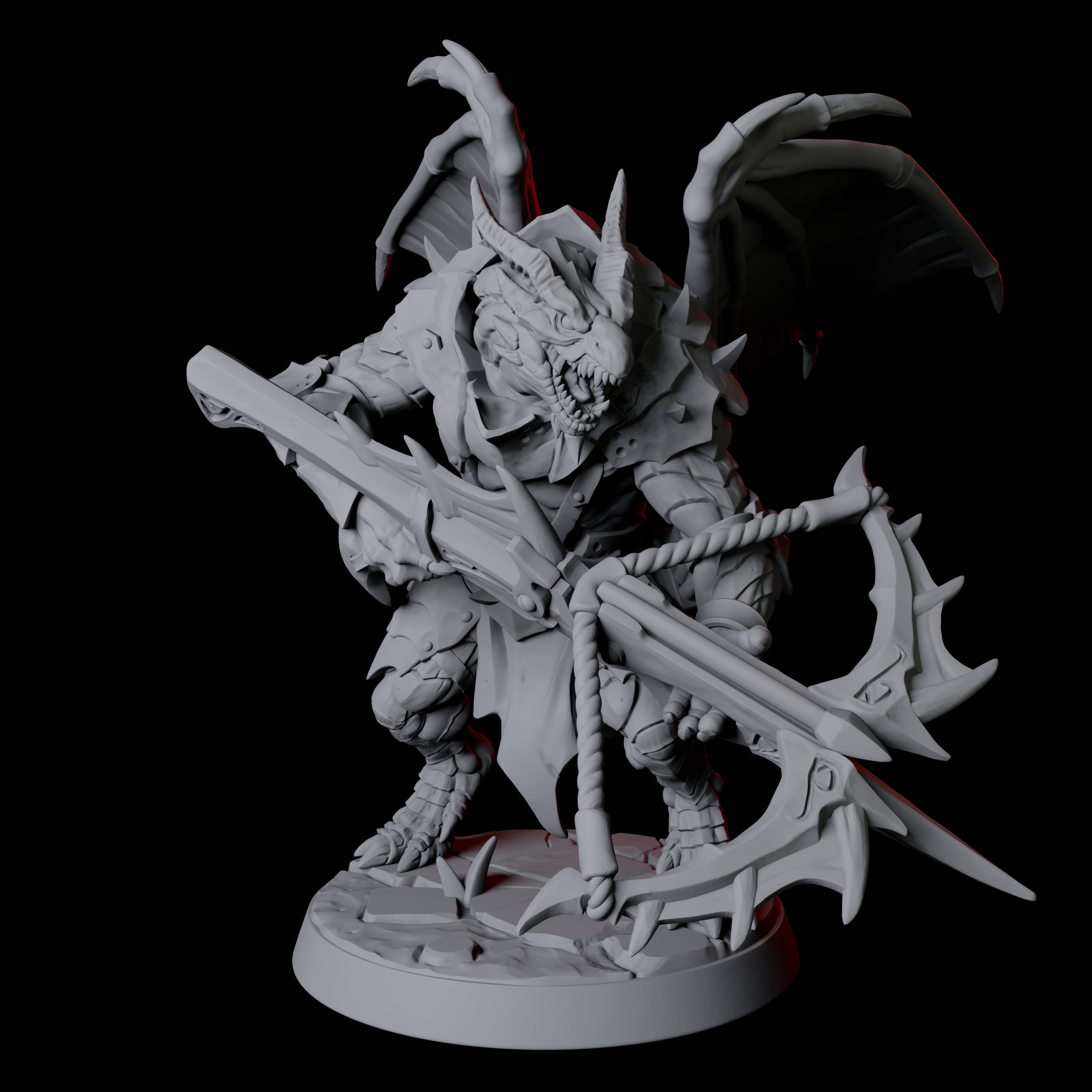 Dauntless Dragonborn Fighter C Miniature for Dungeons and Dragons, Pathfinder or other TTRPGs