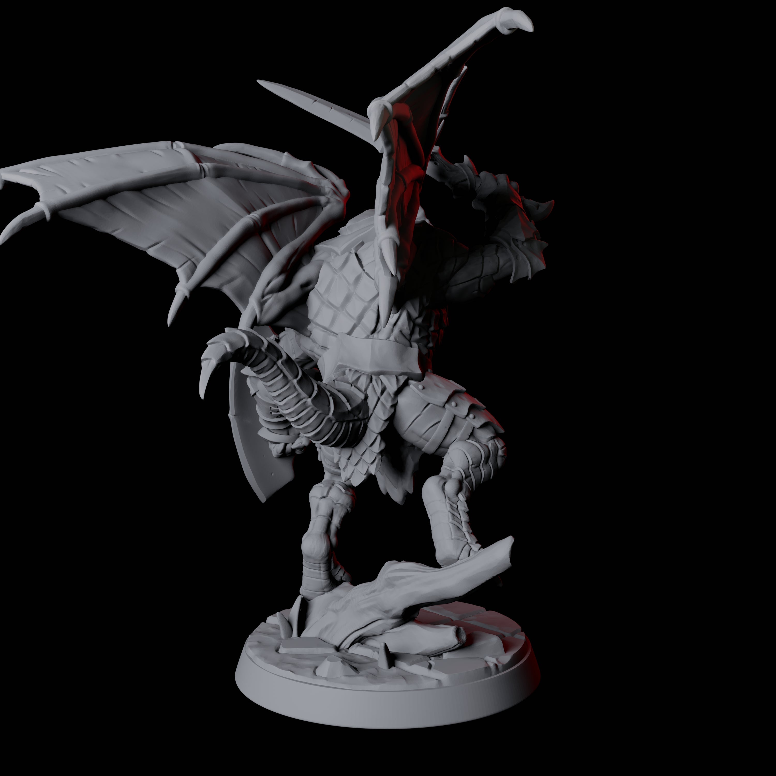 Dauntless Dragonborn Fighter D Miniature for Dungeons and Dragons, Pathfinder or other TTRPGs