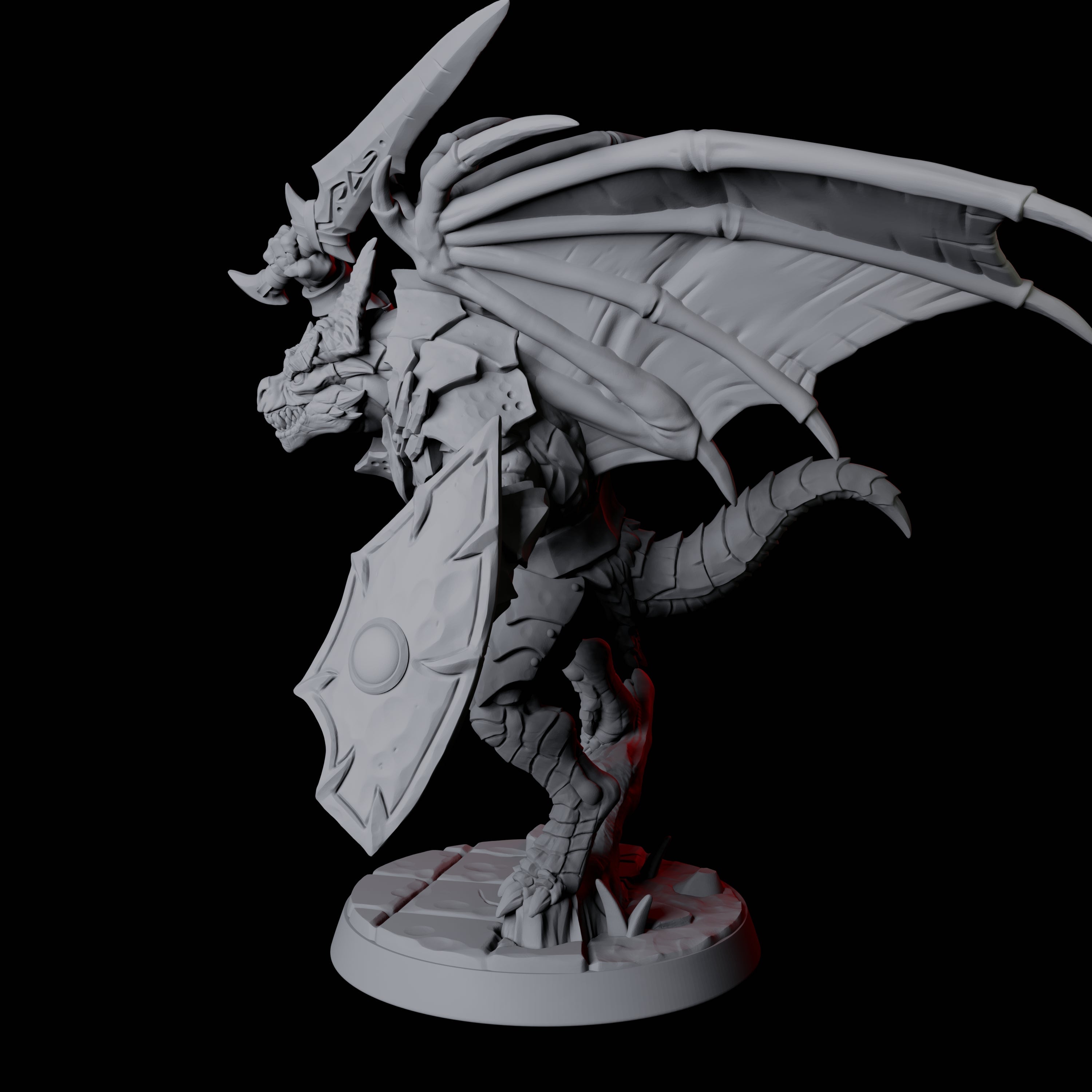 Dauntless Dragonborn Fighter D Miniature for Dungeons and Dragons, Pathfinder or other TTRPGs