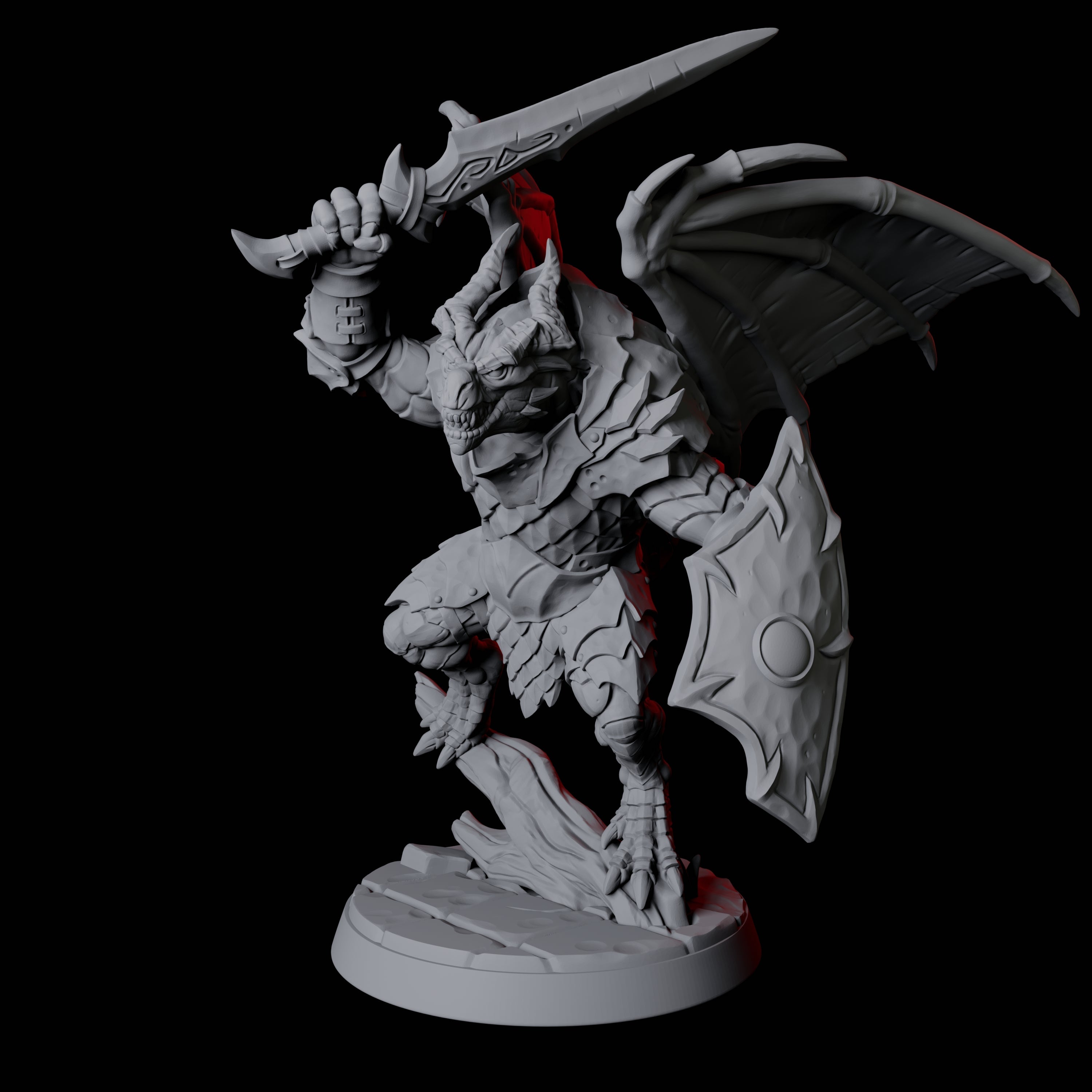 Dauntless Dragonborn Fighter D Miniature for Dungeons and Dragons, Pathfinder or other TTRPGs