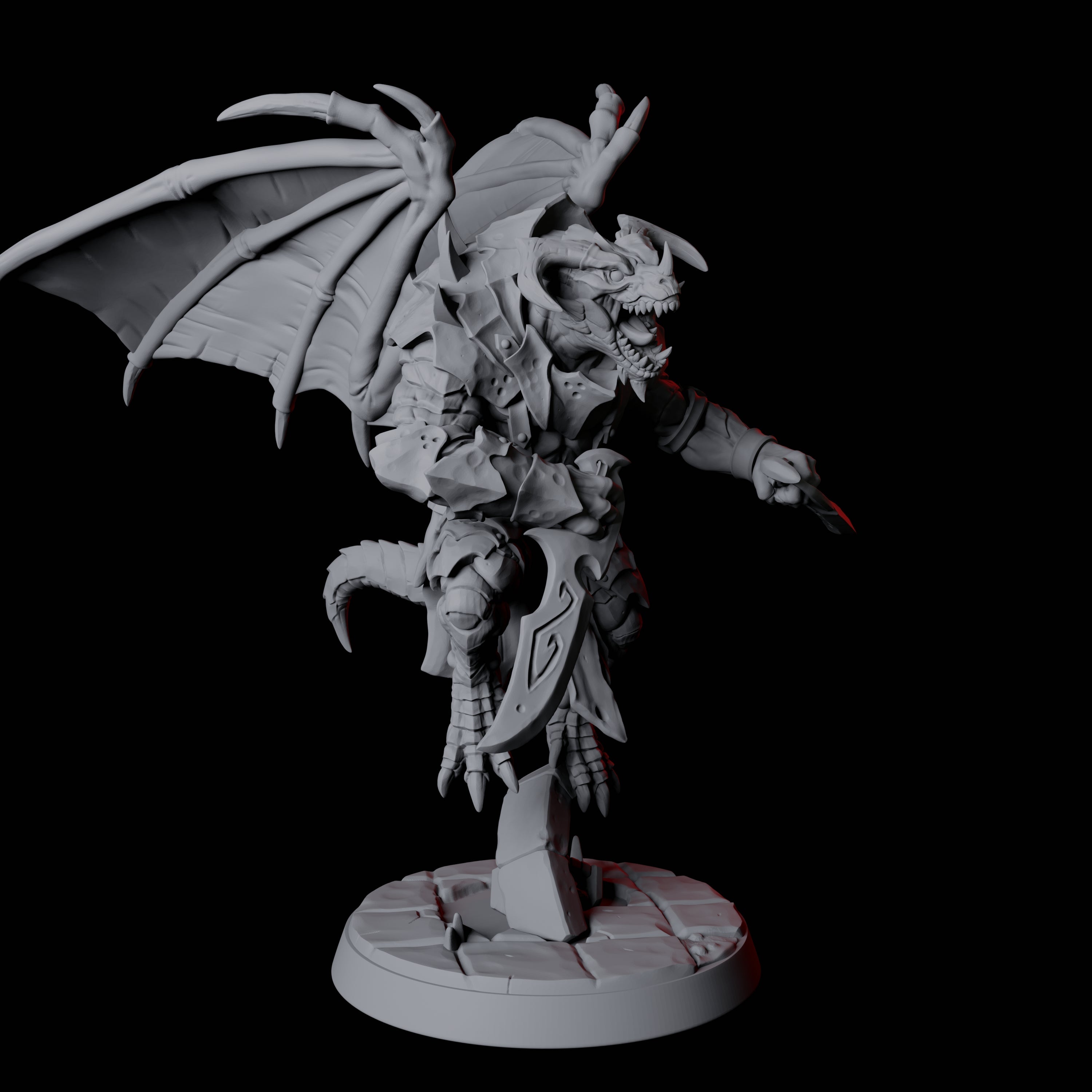 Dauntless Dragonborn Fighter E Miniature for Dungeons and Dragons, Pathfinder or other TTRPGs