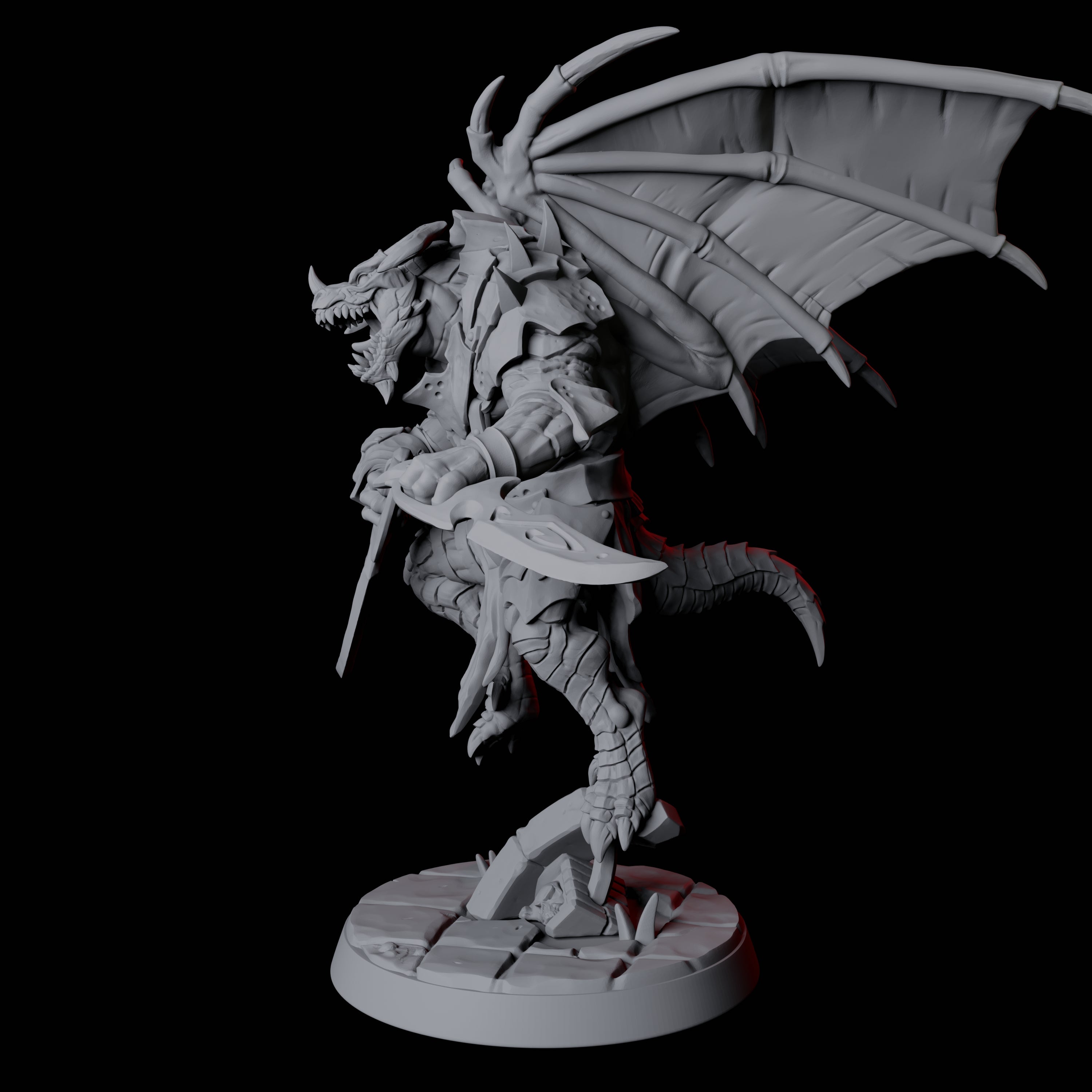 Dauntless Dragonborn Fighter E Miniature for Dungeons and Dragons, Pathfinder or other TTRPGs