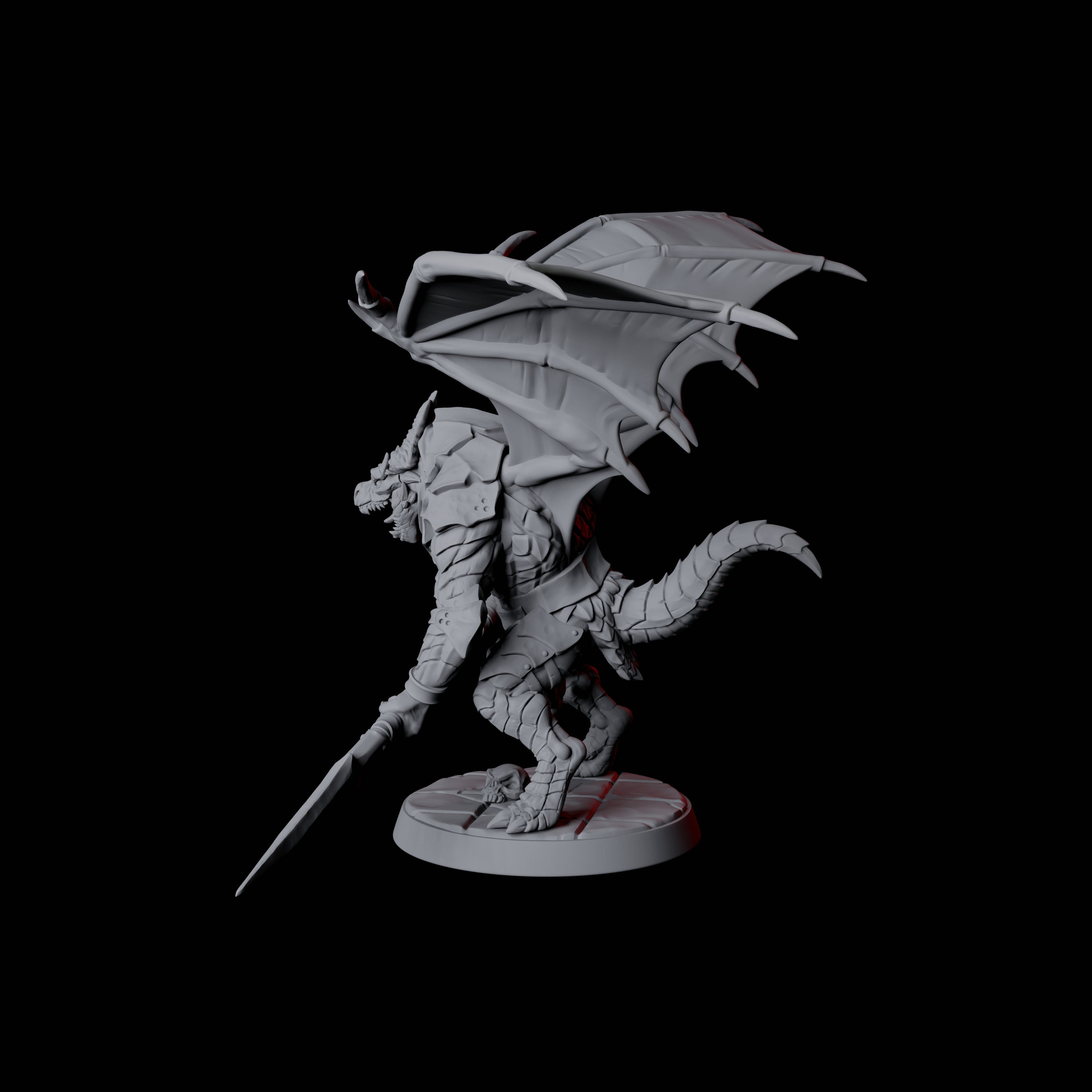Dauntless Dragonborn Fighter F Miniature for Dungeons and Dragons, Pathfinder or other TTRPGs