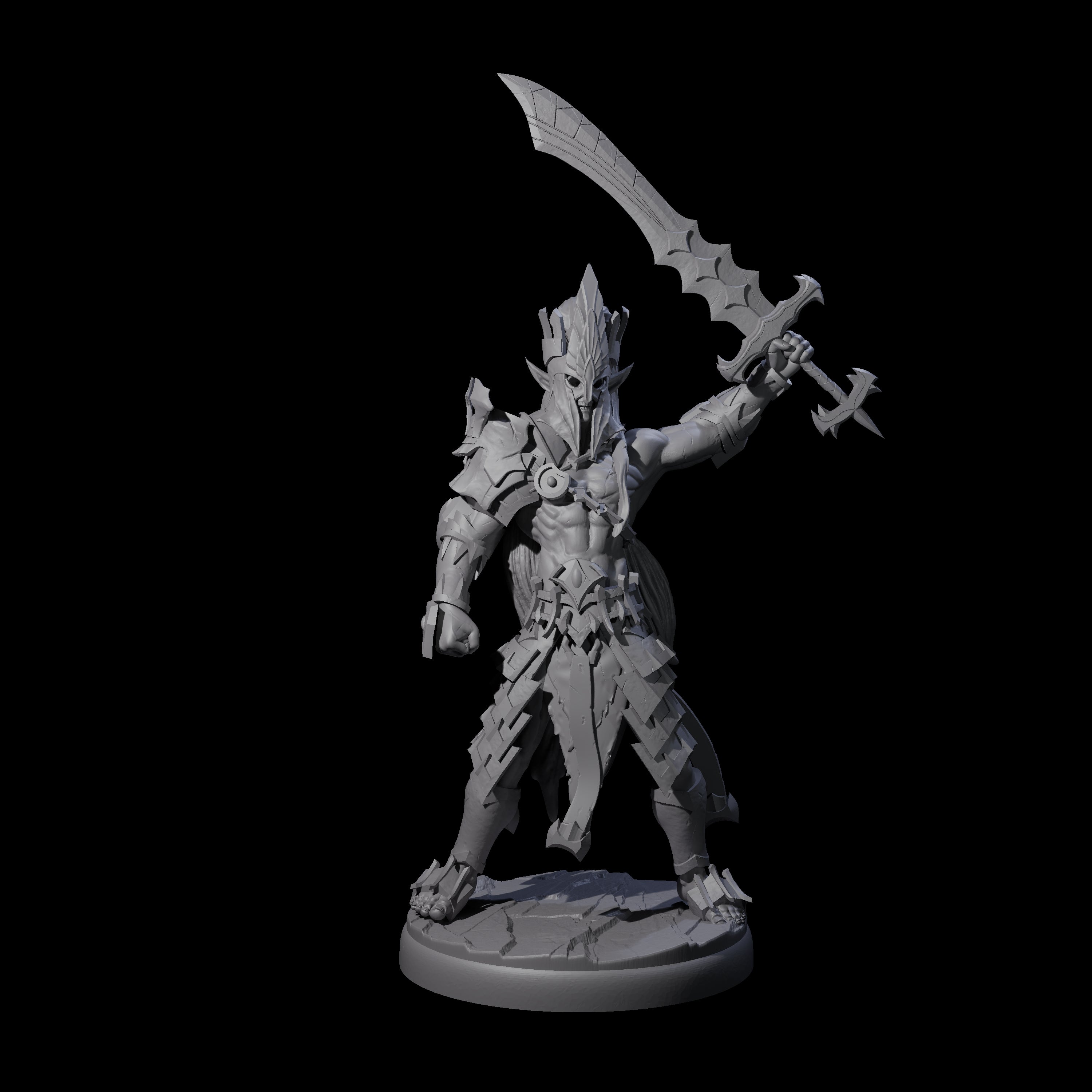 Deadly Dark Elf Marauder Champion Miniature for Dungeons and Dragons, Pathfinder or other TTRPGs
