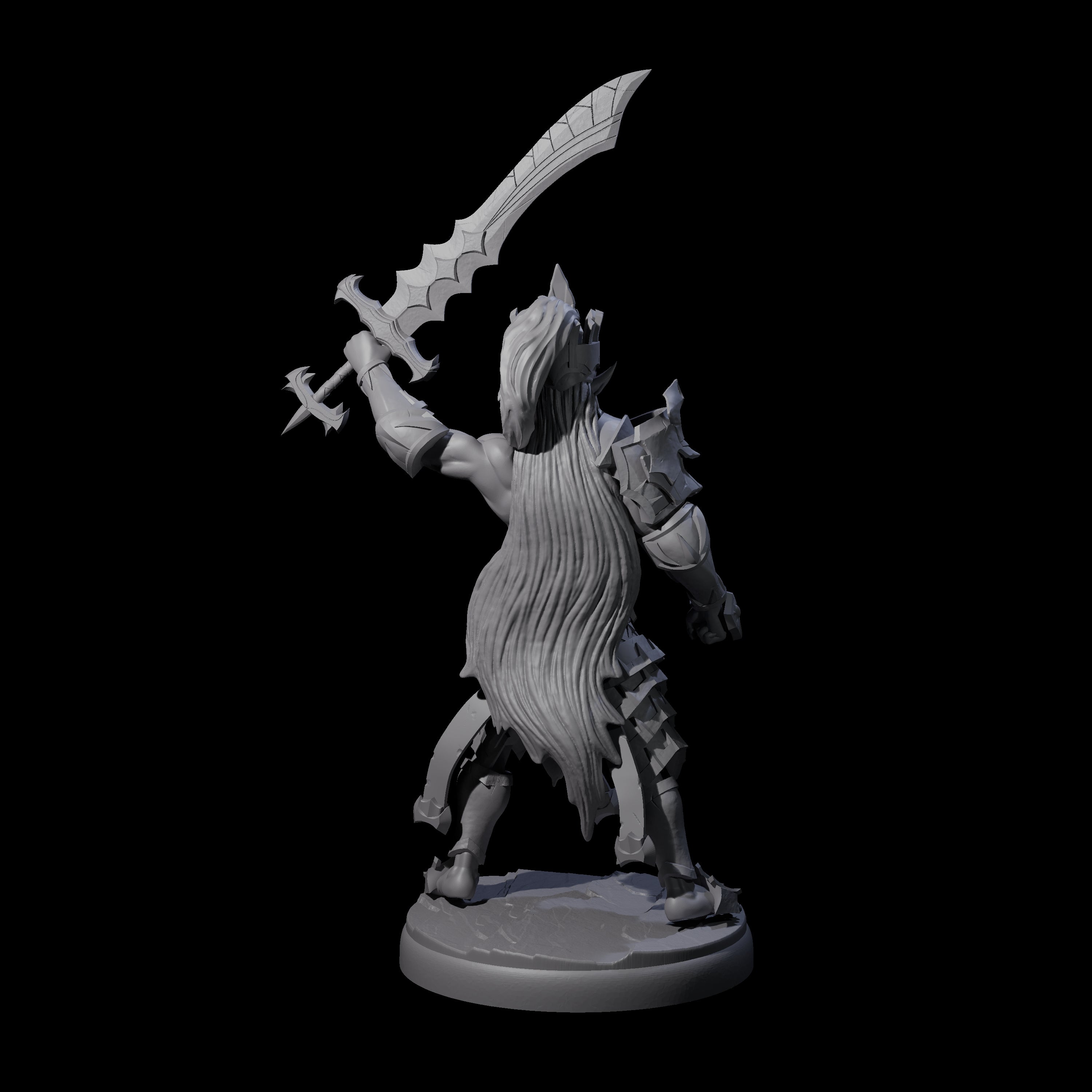 Deadly Dark Elf Marauder Champion Miniature for Dungeons and Dragons, Pathfinder or other TTRPGs