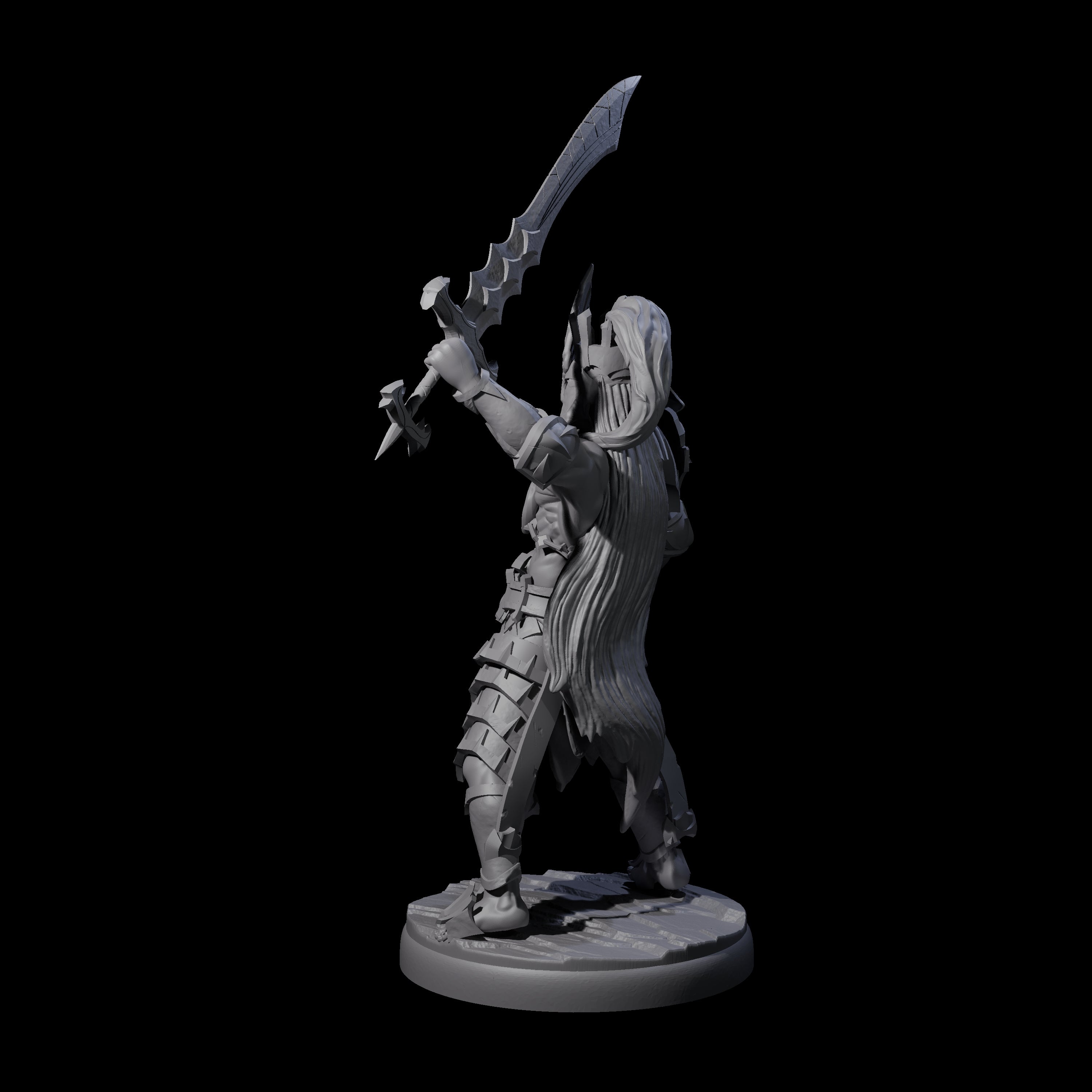 Deadly Dark Elf Marauder Champion Miniature for Dungeons and Dragons, Pathfinder or other TTRPGs