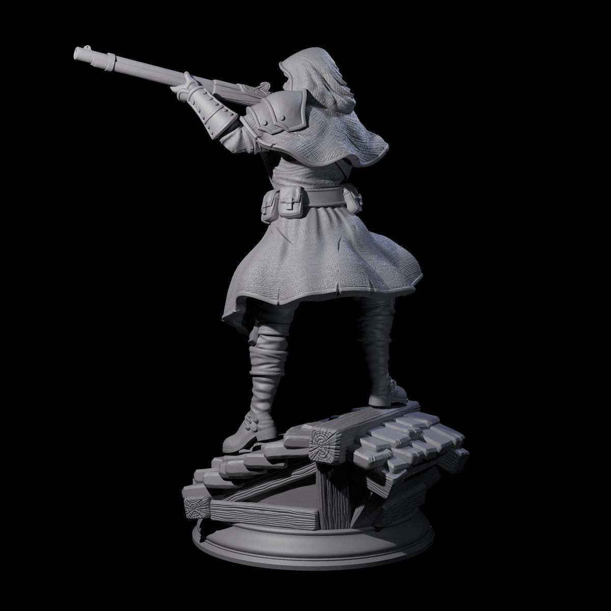 Deadly Human Sniper Miniature for Dungeons and Dragons, Pathfinder or other TTRPGs