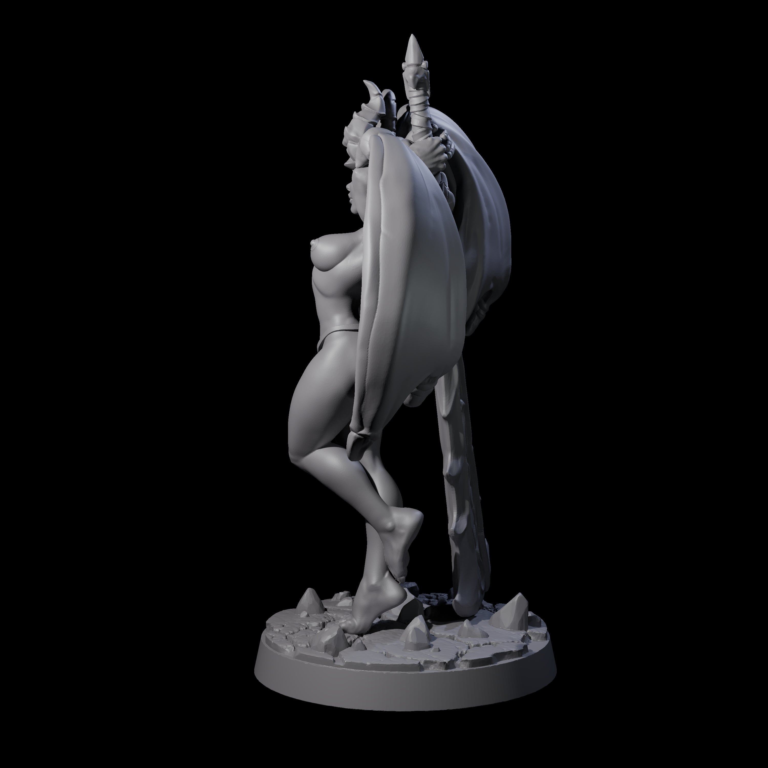 Deadly Succubus Miniature for Dungeons and Dragons, Pathfinder or other TTRPGs