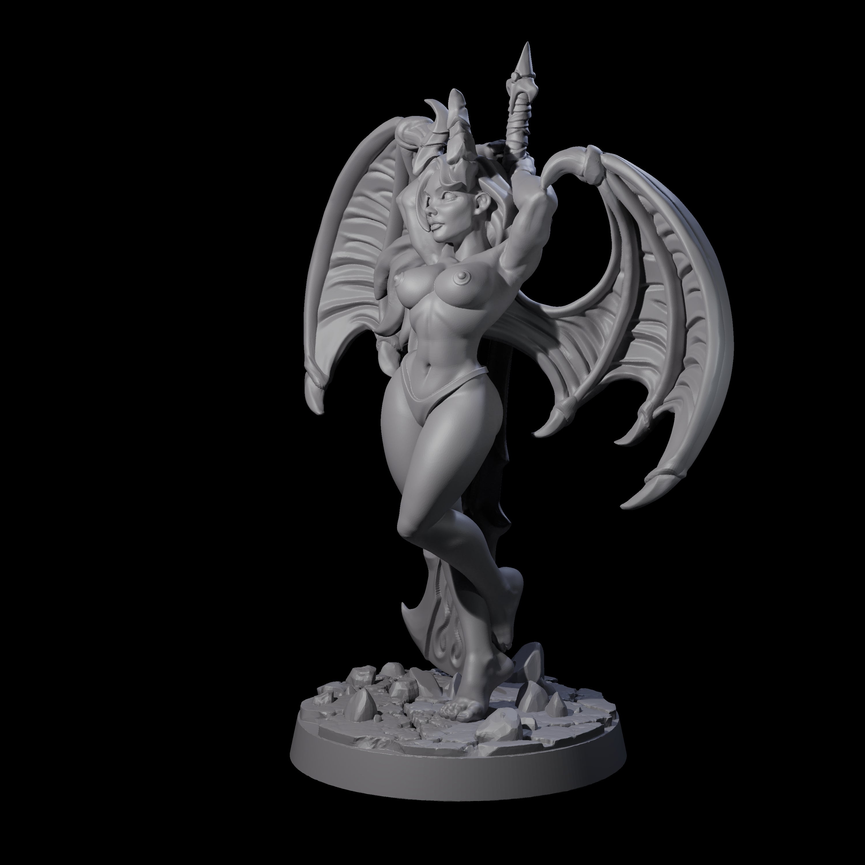 Deadly Succubus Miniature for Dungeons and Dragons, Pathfinder or other TTRPGs