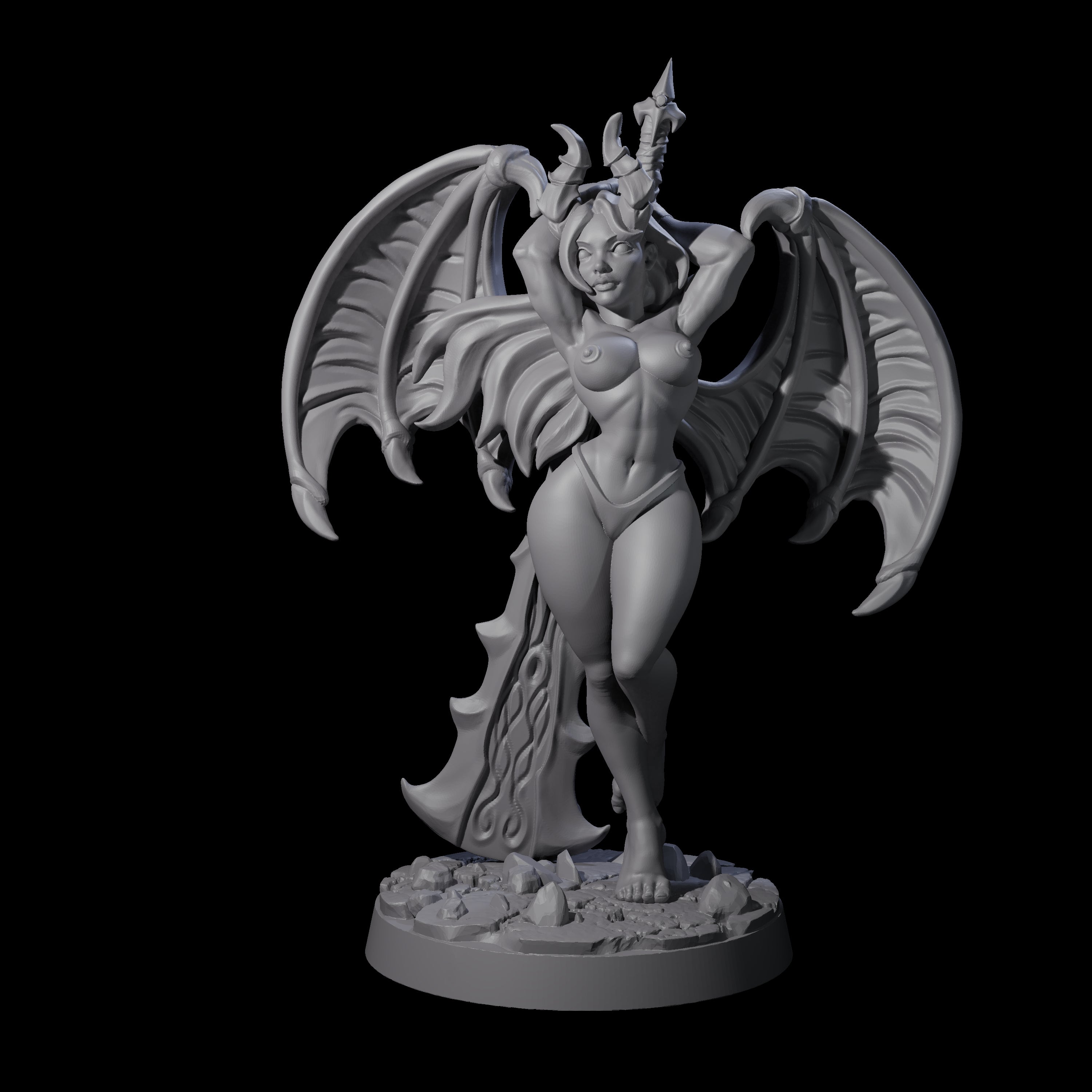 Deadly Succubus Miniature for Dungeons and Dragons, Pathfinder or other TTRPGs