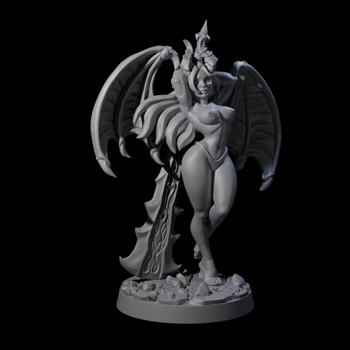 Deadly Succubus Miniature for Dungeons and Dragons, Pathfinder or other TTRPGs