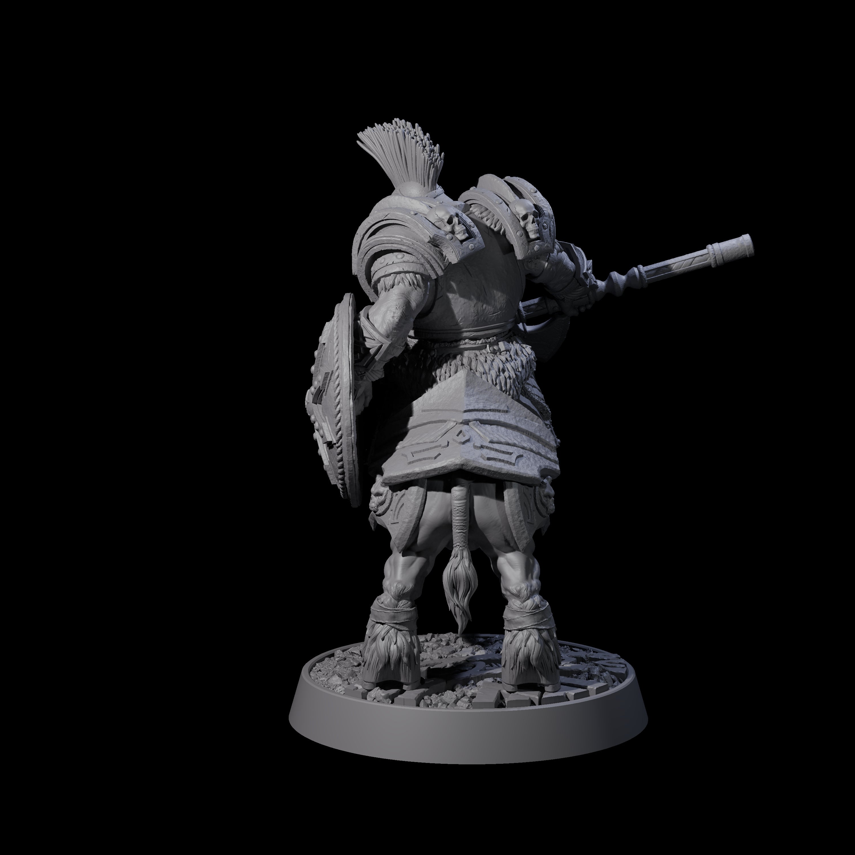 Death Paladin Dwarf Centaur A Miniature for Dungeons and Dragons, Pathfinder or other TTRPGs