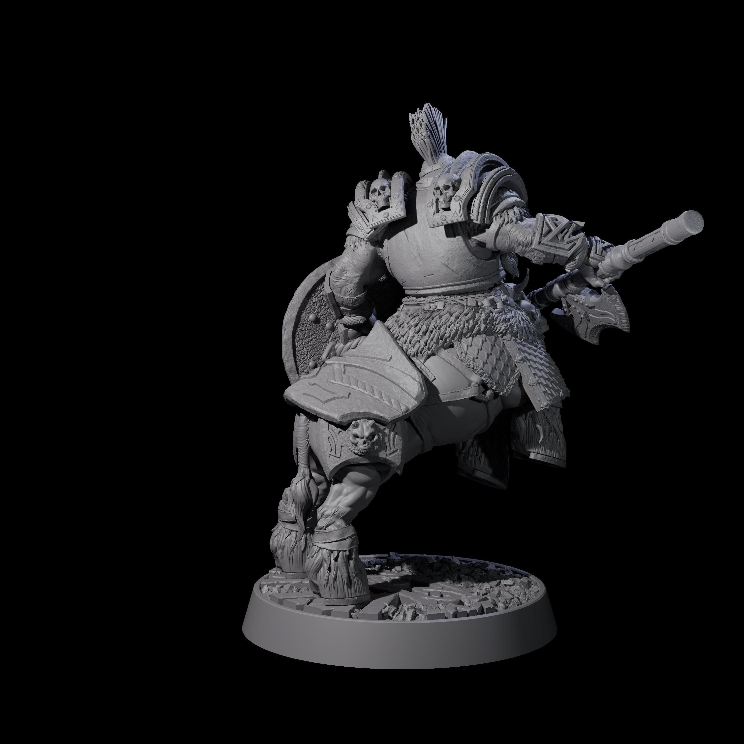Death Paladin Dwarf Centaur A Miniature for Dungeons and Dragons, Pathfinder or other TTRPGs