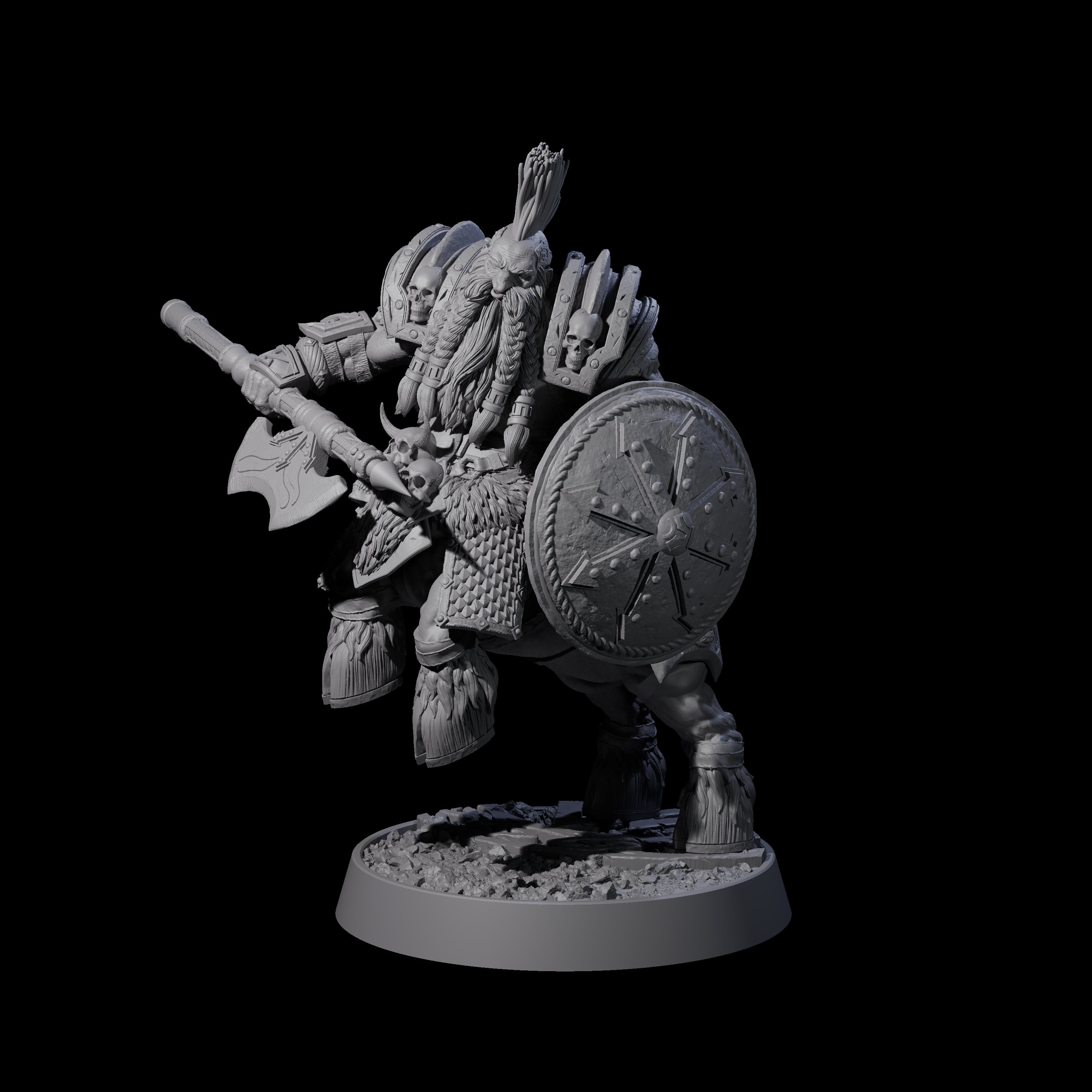 Death Paladin Dwarf Centaur A Miniature for Dungeons and Dragons, Pathfinder or other TTRPGs