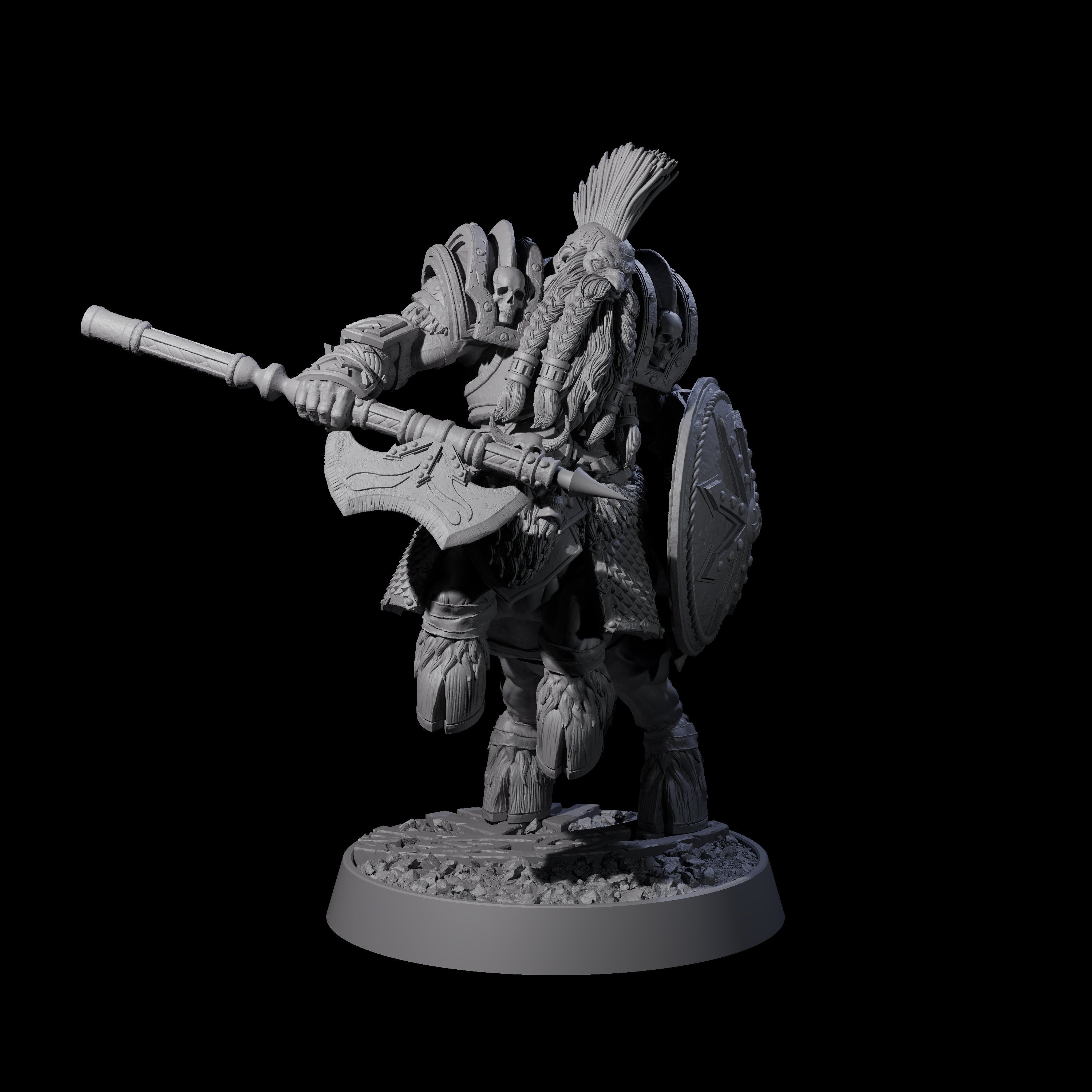 Death Paladin Dwarf Centaur A Miniature for Dungeons and Dragons, Pathfinder or other TTRPGs