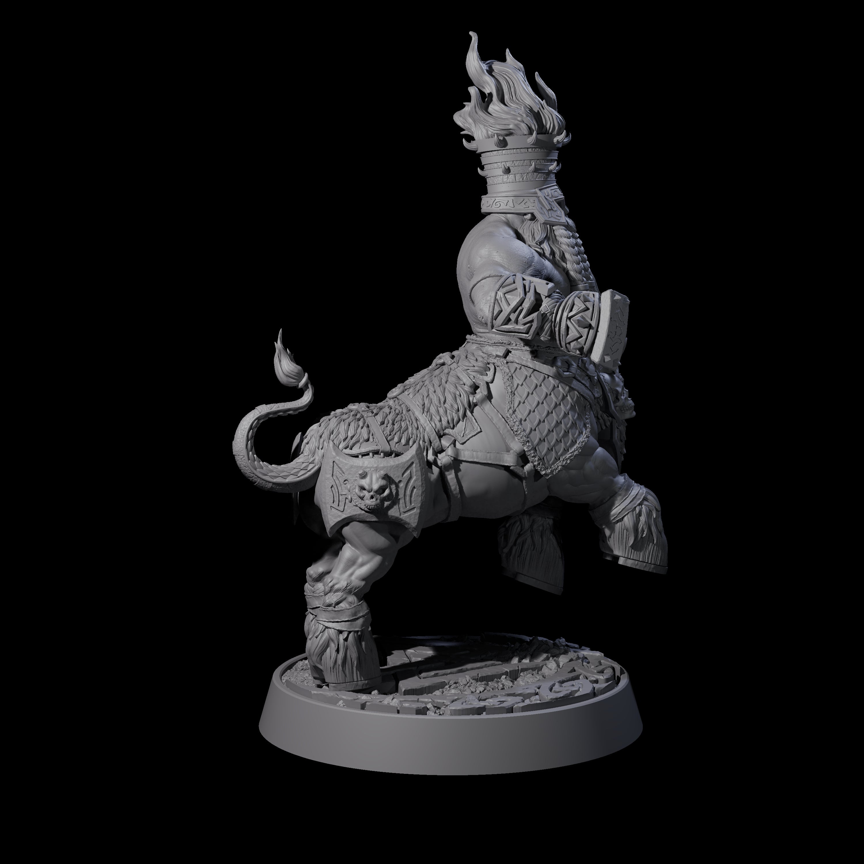 Death Paladin Dwarf Centaur B Miniature for Dungeons and Dragons, Pathfinder or other TTRPGs