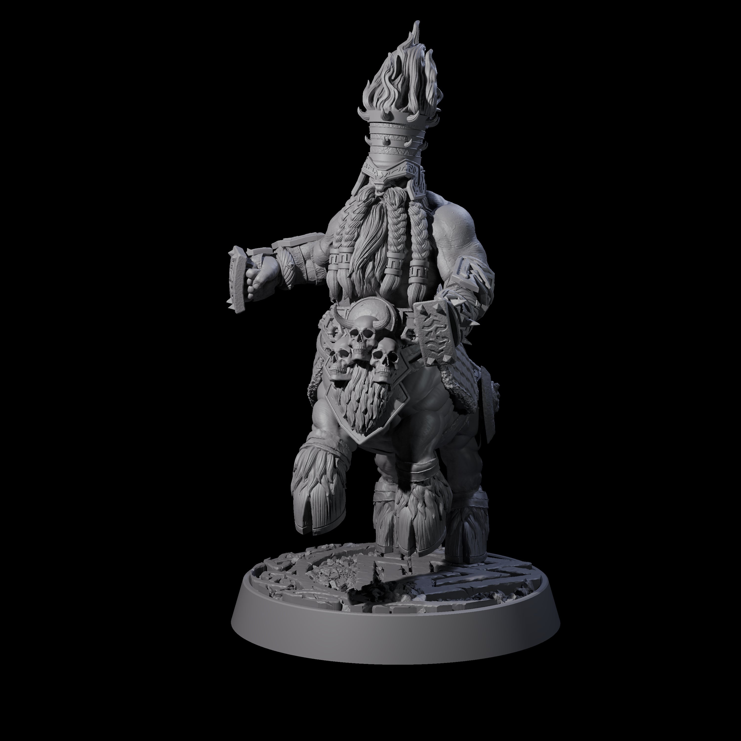Death Paladin Dwarf Centaur B Miniature for Dungeons and Dragons, Pathfinder or other TTRPGs