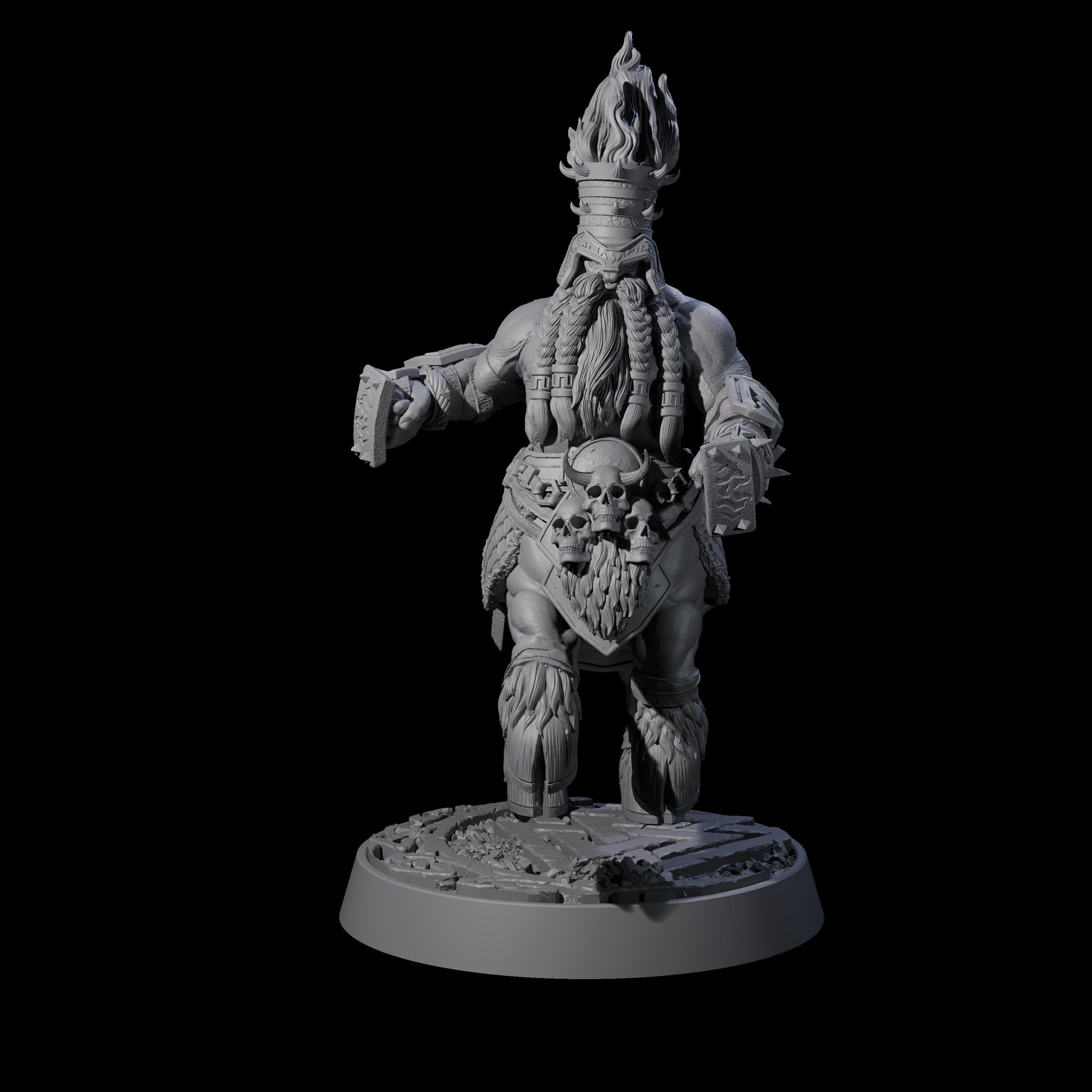 Death Paladin Dwarf Centaur B Miniature for Dungeons and Dragons, Pathfinder or other TTRPGs