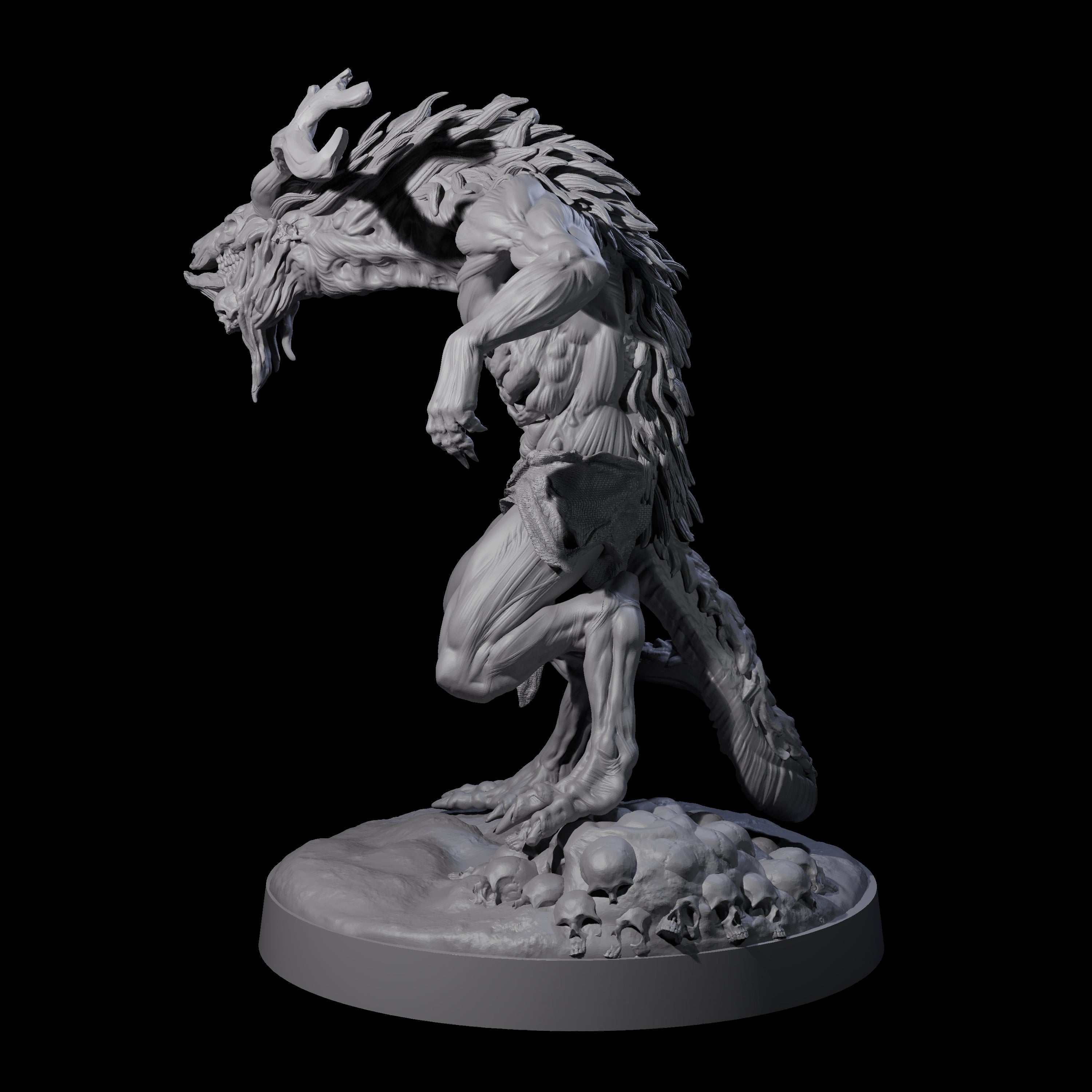 Death Wendigo A Miniature for Dungeons and Dragons, Pathfinder or other TTRPGs