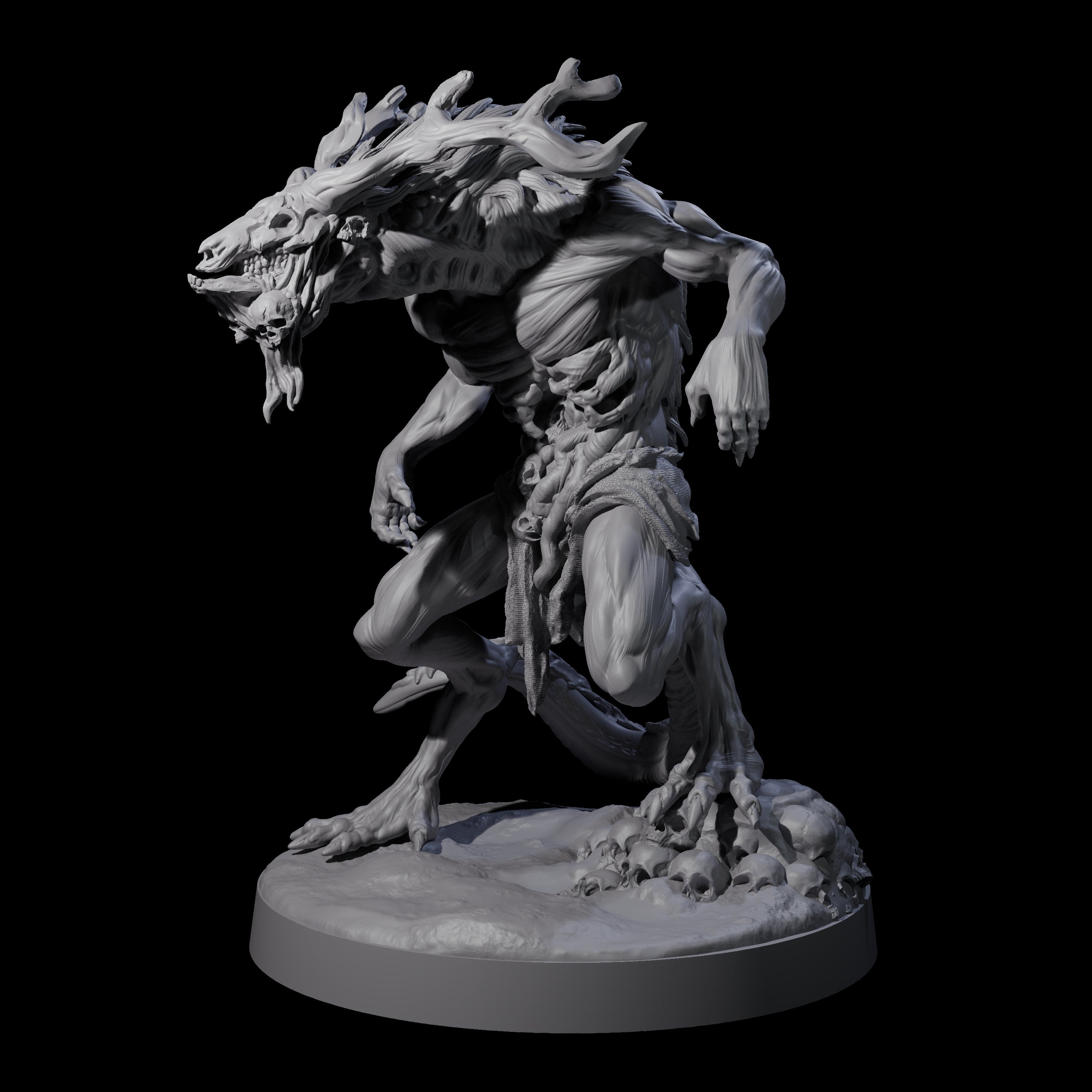 Death Wendigo A Miniature for Dungeons and Dragons, Pathfinder or other TTRPGs