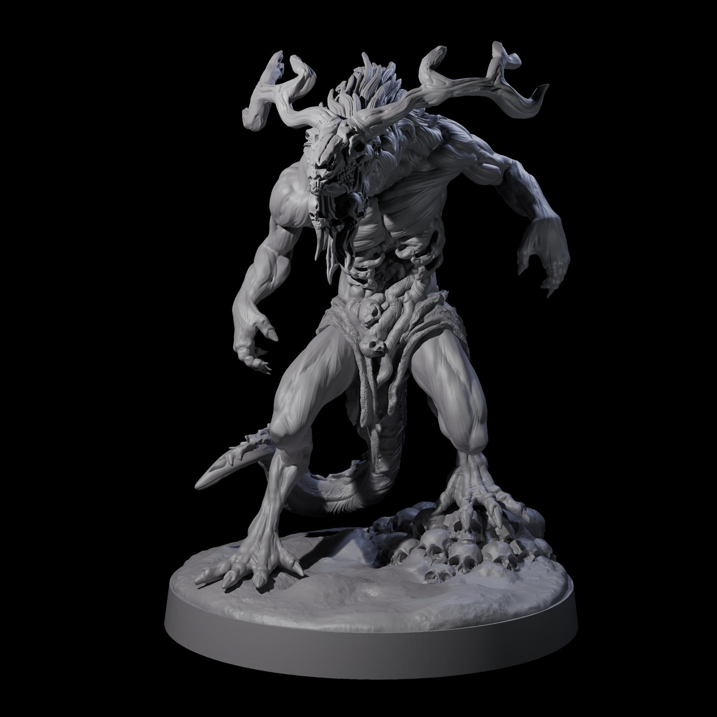 Death Wendigo A Miniature for Dungeons and Dragons, Pathfinder or other TTRPGs