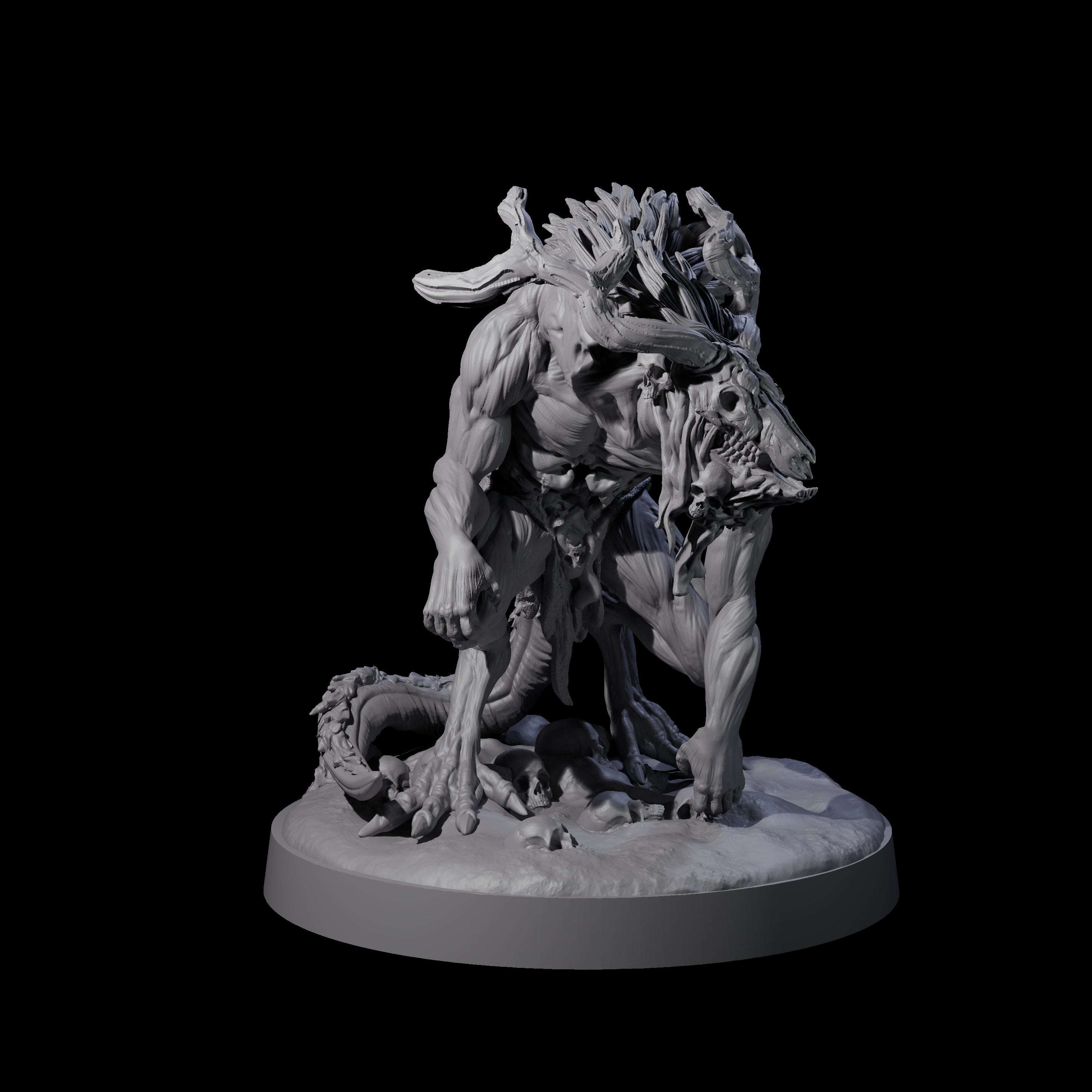 Death Wendigo B Miniature for Dungeons and Dragons, Pathfinder or other TTRPGs