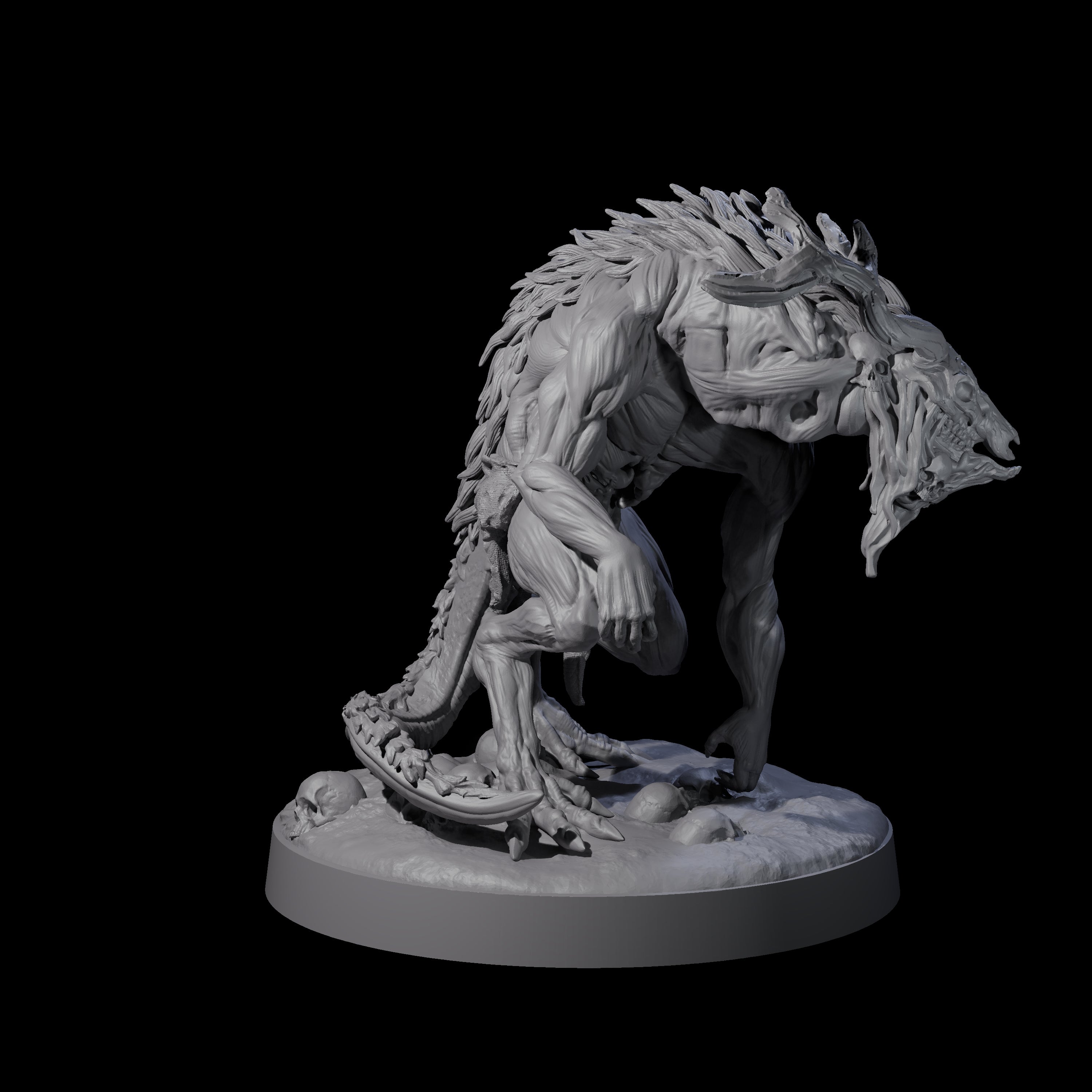 Death Wendigo B Miniature for Dungeons and Dragons, Pathfinder or other TTRPGs