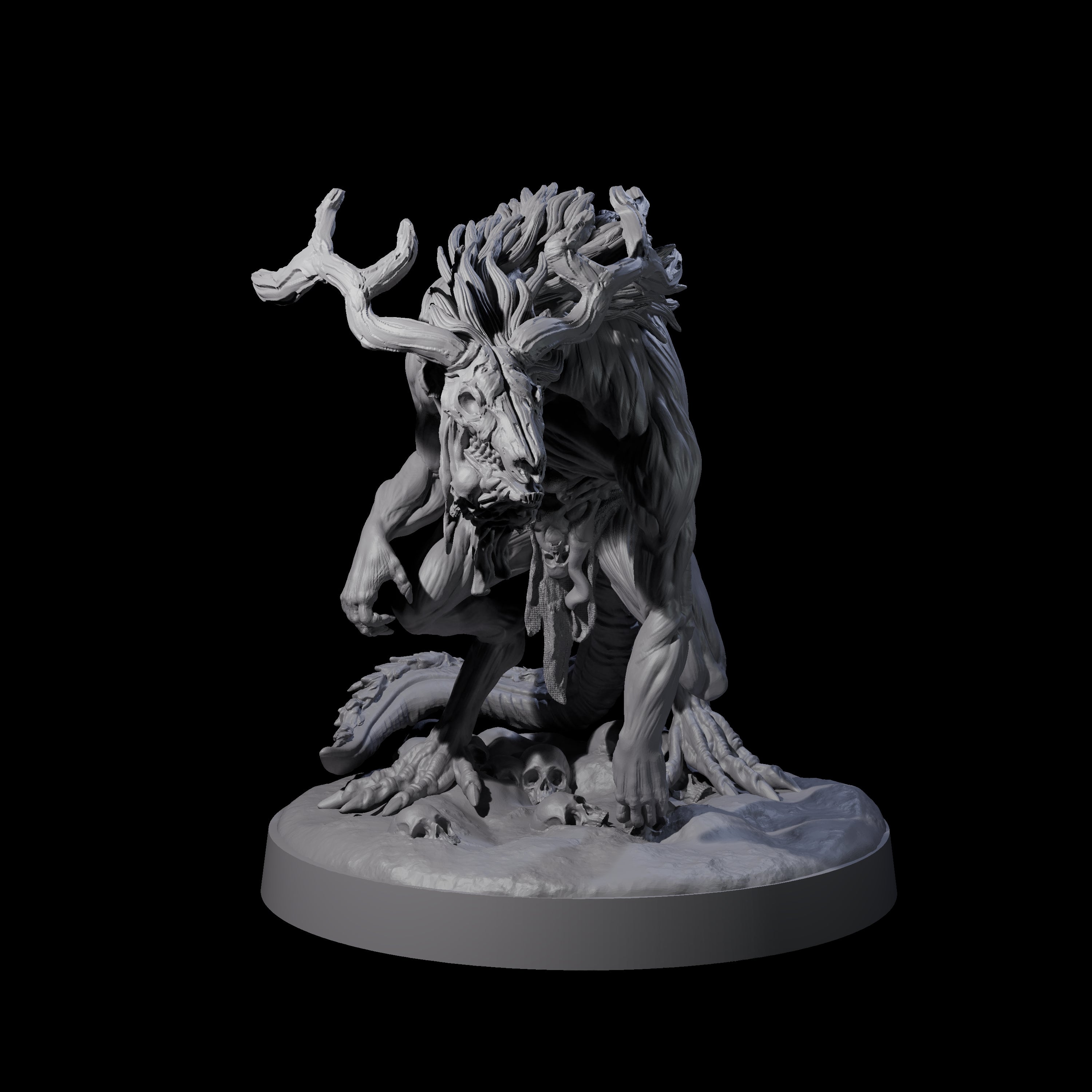 Death Wendigo B Miniature for Dungeons and Dragons, Pathfinder or other TTRPGs