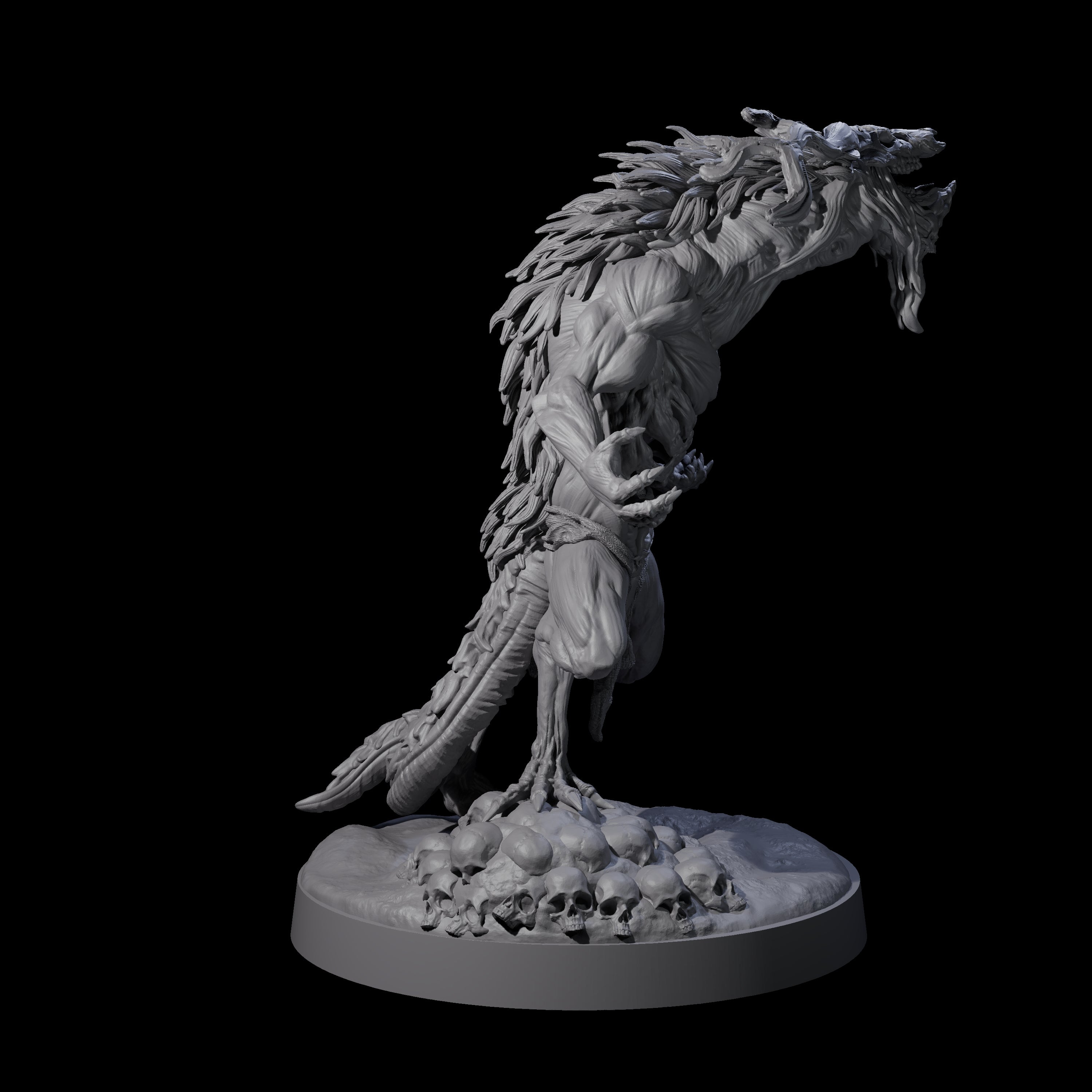 Death Wendigo C Miniature for Dungeons and Dragons, Pathfinder or other TTRPGs
