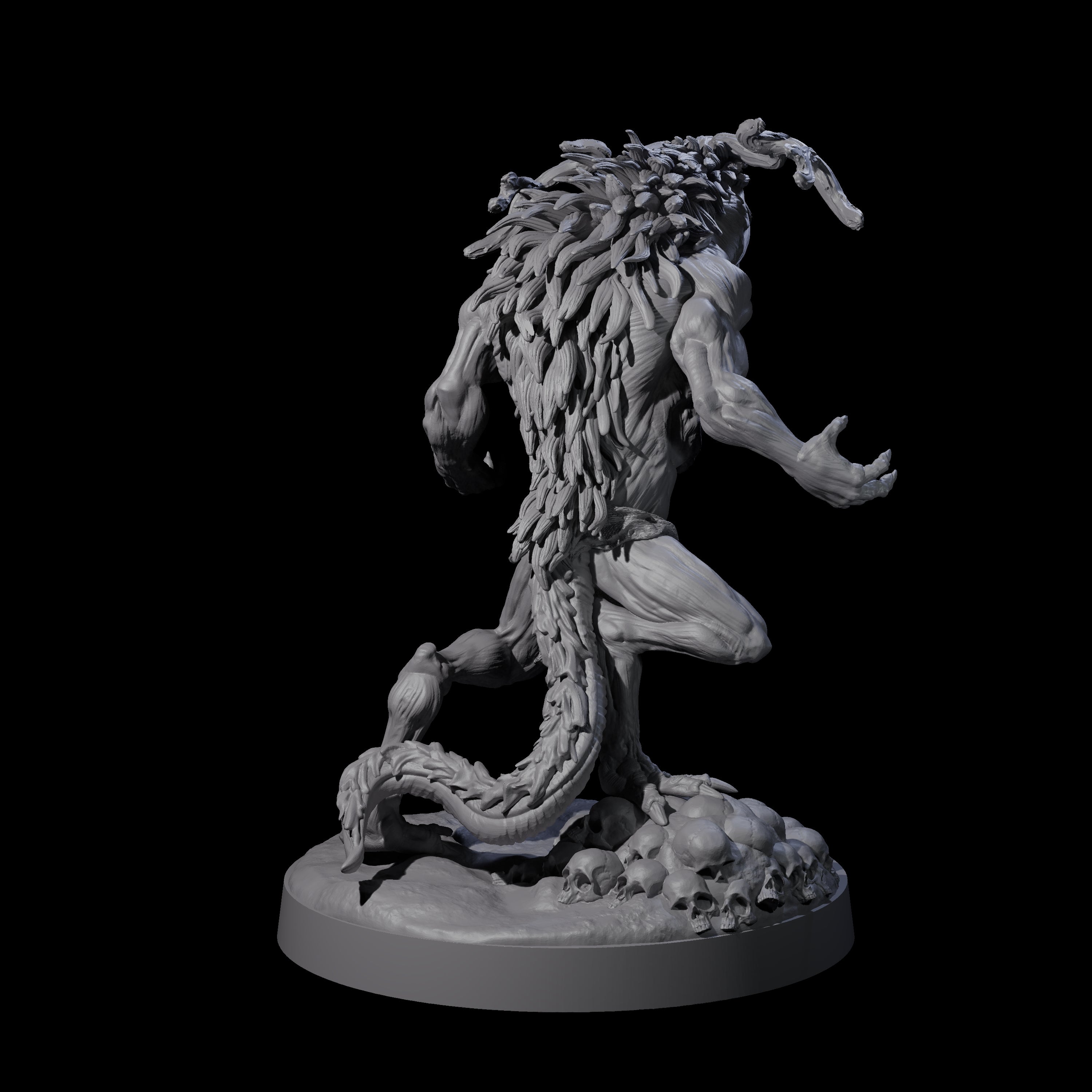 Death Wendigo C Miniature for Dungeons and Dragons, Pathfinder or other TTRPGs