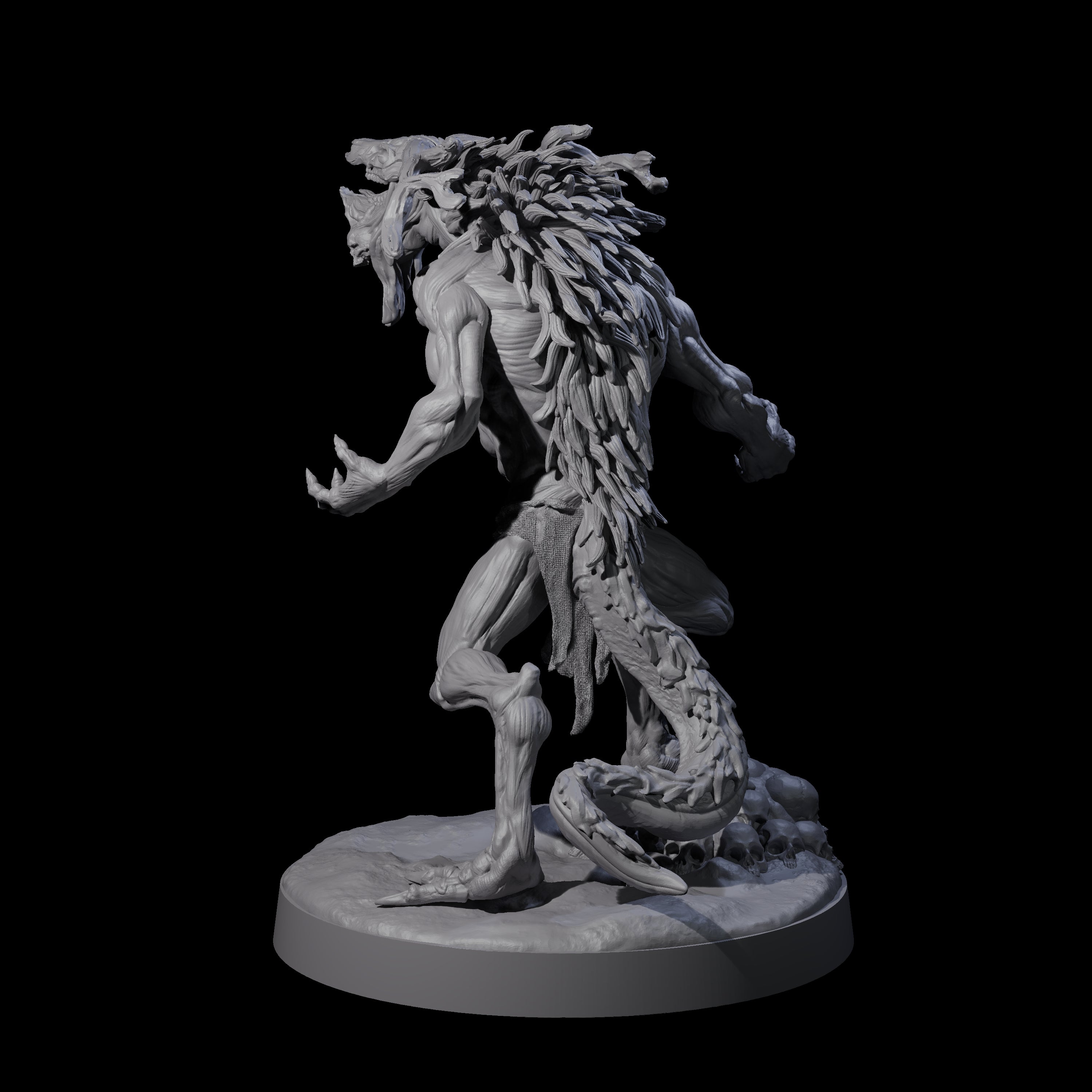 Death Wendigo C Miniature for Dungeons and Dragons, Pathfinder or other TTRPGs