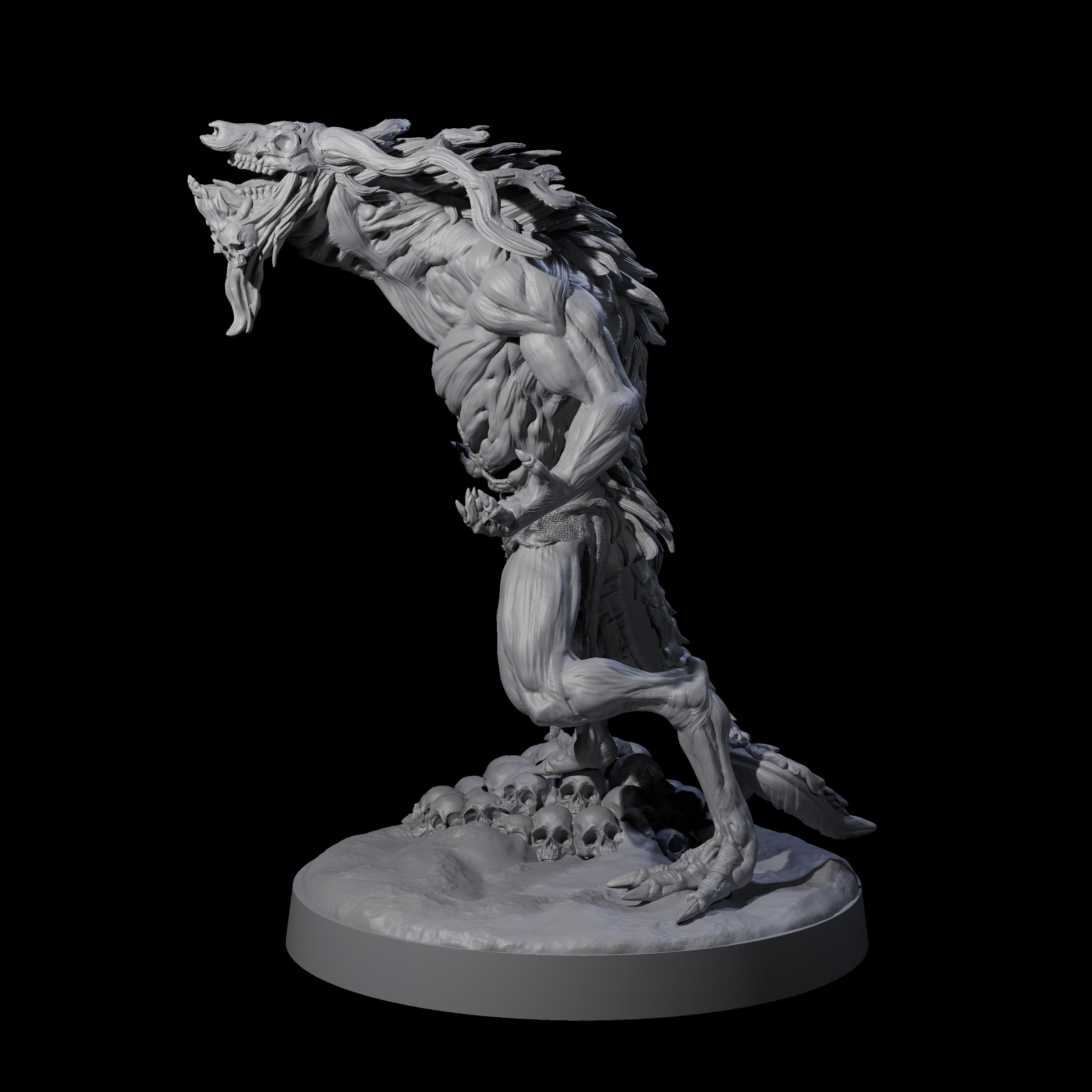 Death Wendigo C Miniature for Dungeons and Dragons, Pathfinder or other TTRPGs
