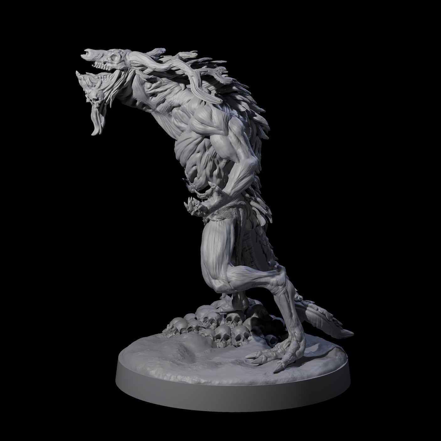 Death Wendigo C Miniature for Dungeons and Dragons, Pathfinder or other TTRPGs