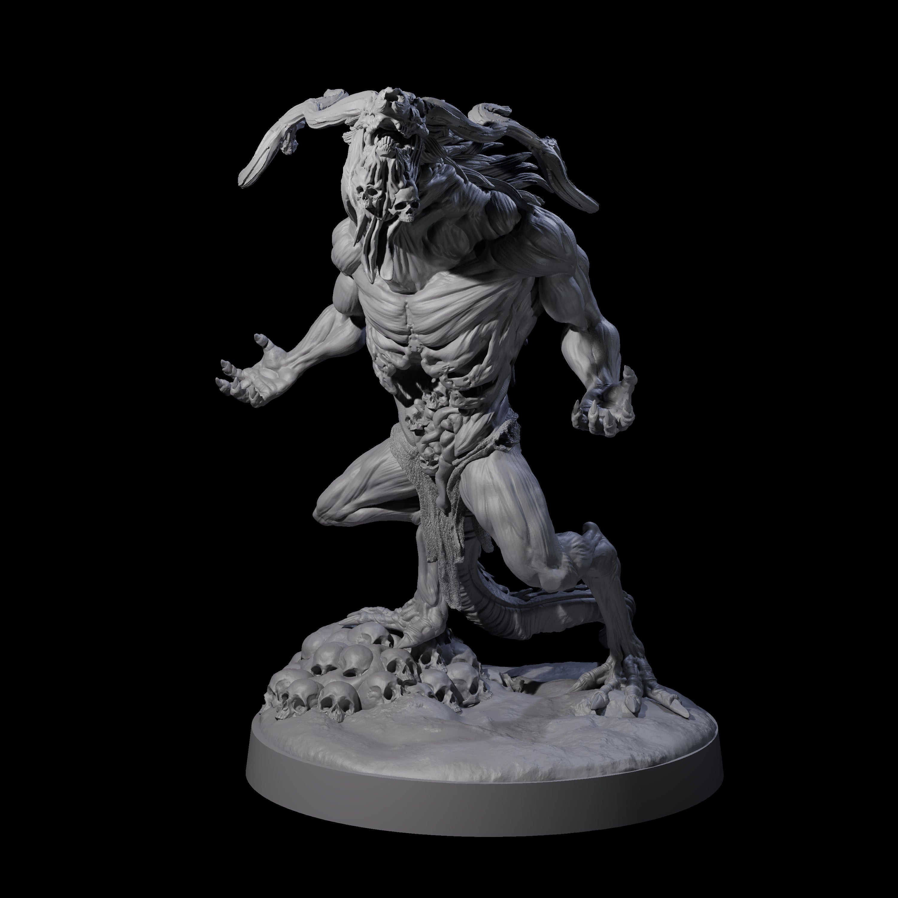 Death Wendigo C Miniature for Dungeons and Dragons, Pathfinder or other TTRPGs