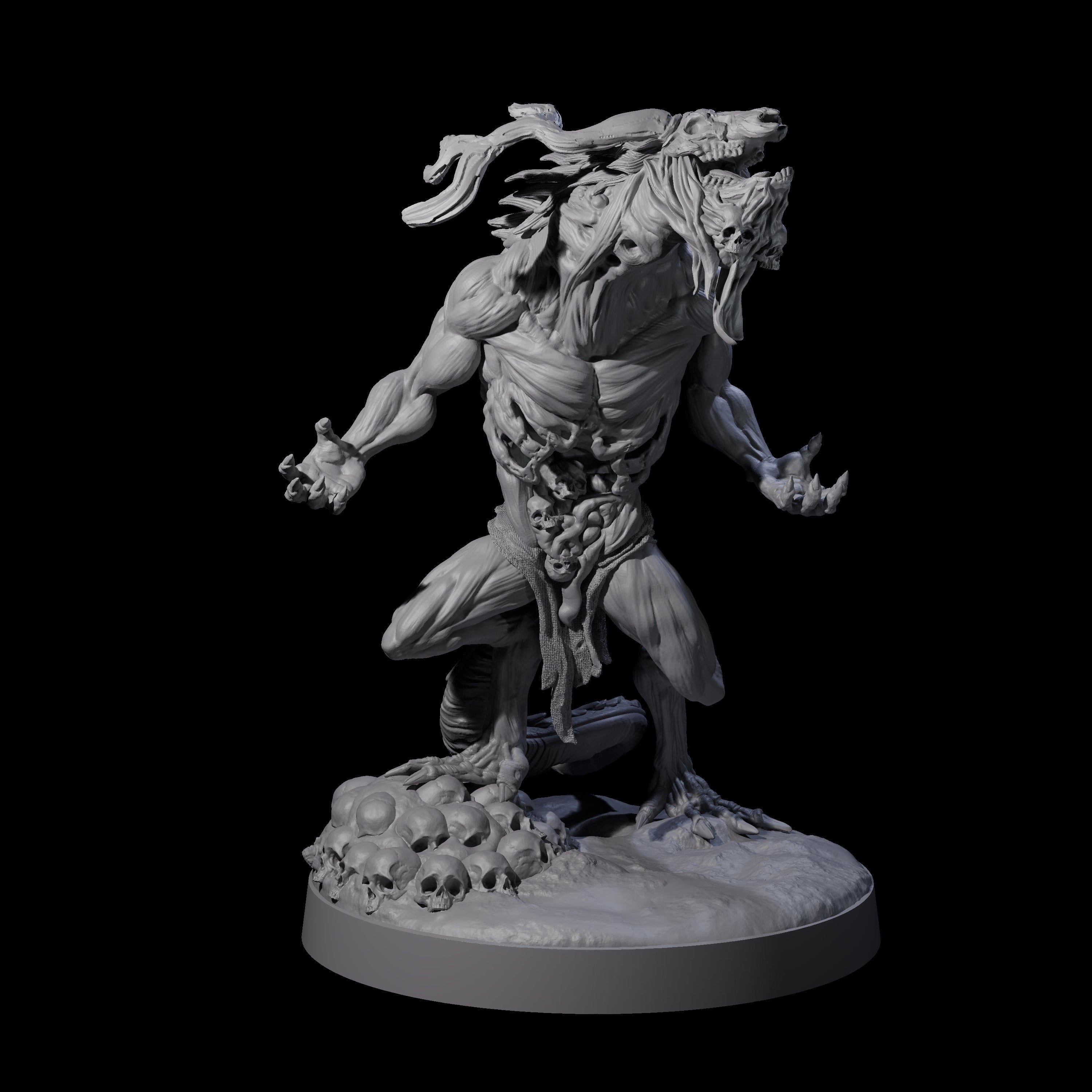 Death Wendigo C Miniature for Dungeons and Dragons, Pathfinder or other TTRPGs
