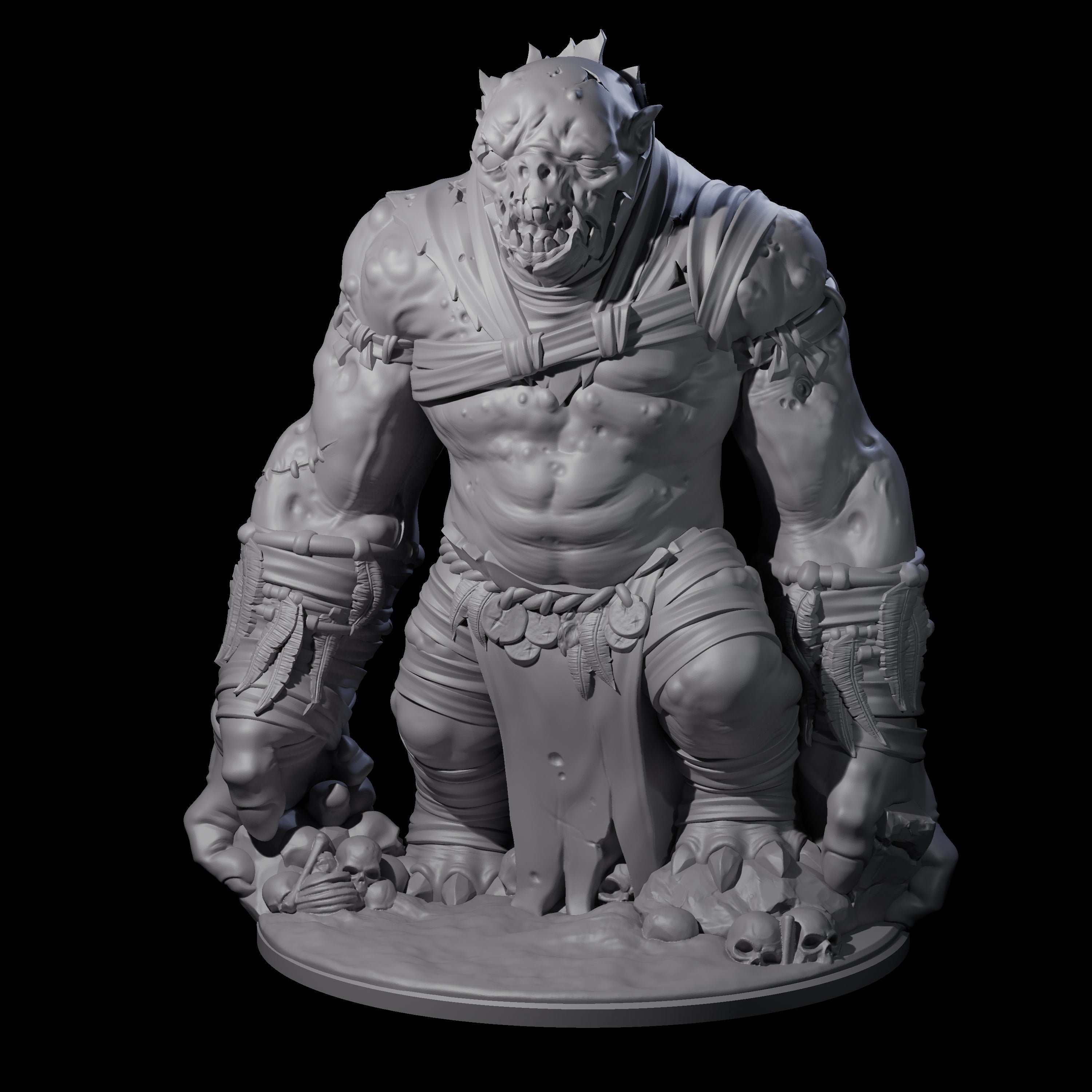 Decaying Troll Berserker Miniature for Dungeons and Dragons, Pathfinder or other TTRPGs
