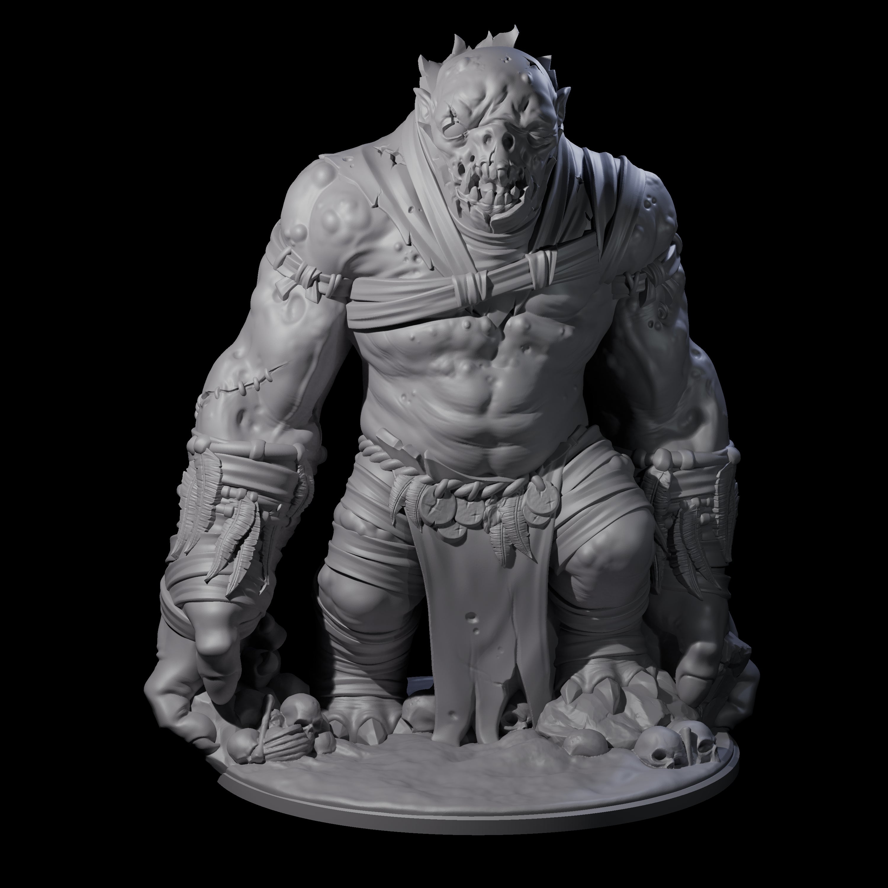 Decaying Troll Berserker Miniature for Dungeons and Dragons, Pathfinder or other TTRPGs